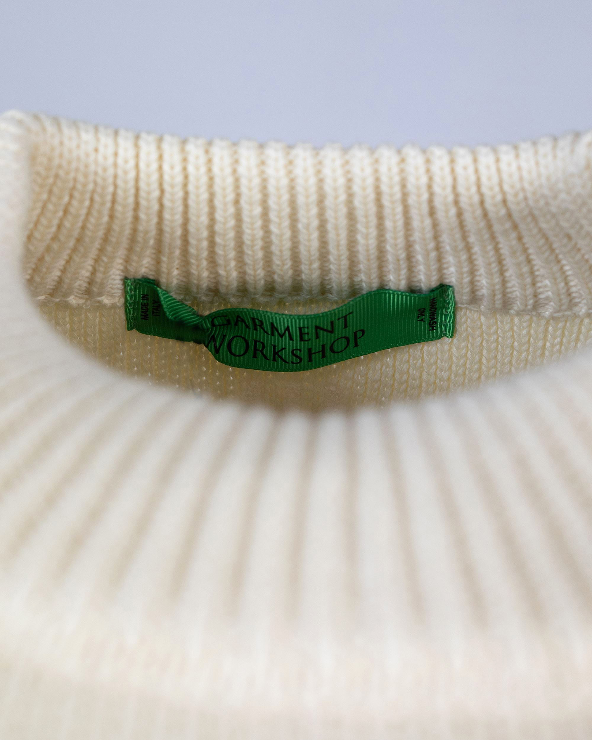 Shop Garment Workshop Cream Cotton Knit Sweater In Gw018heavy Cream