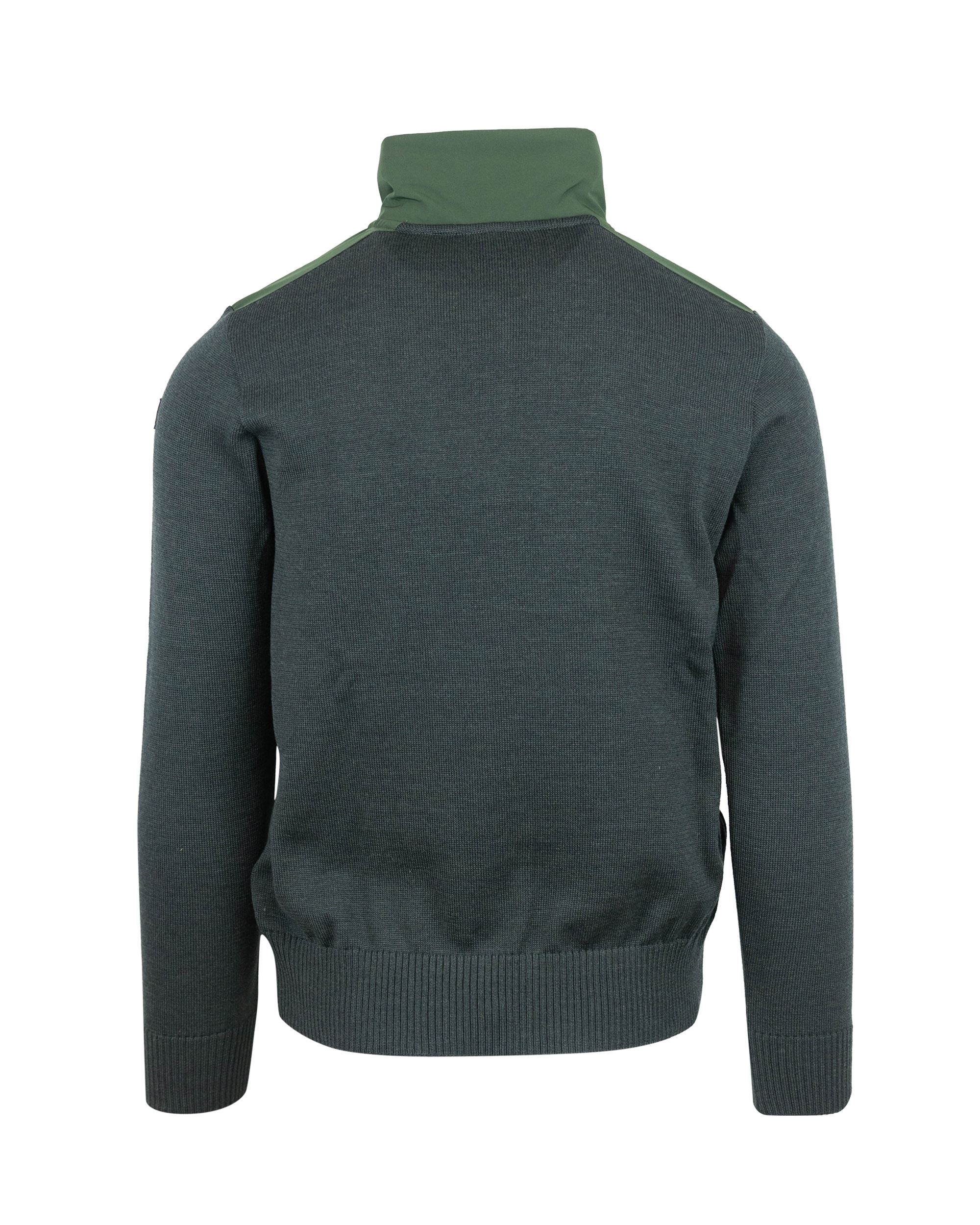 Shop Paul & Shark Half Zip Sweater With Nylon Inserts In 248verdone