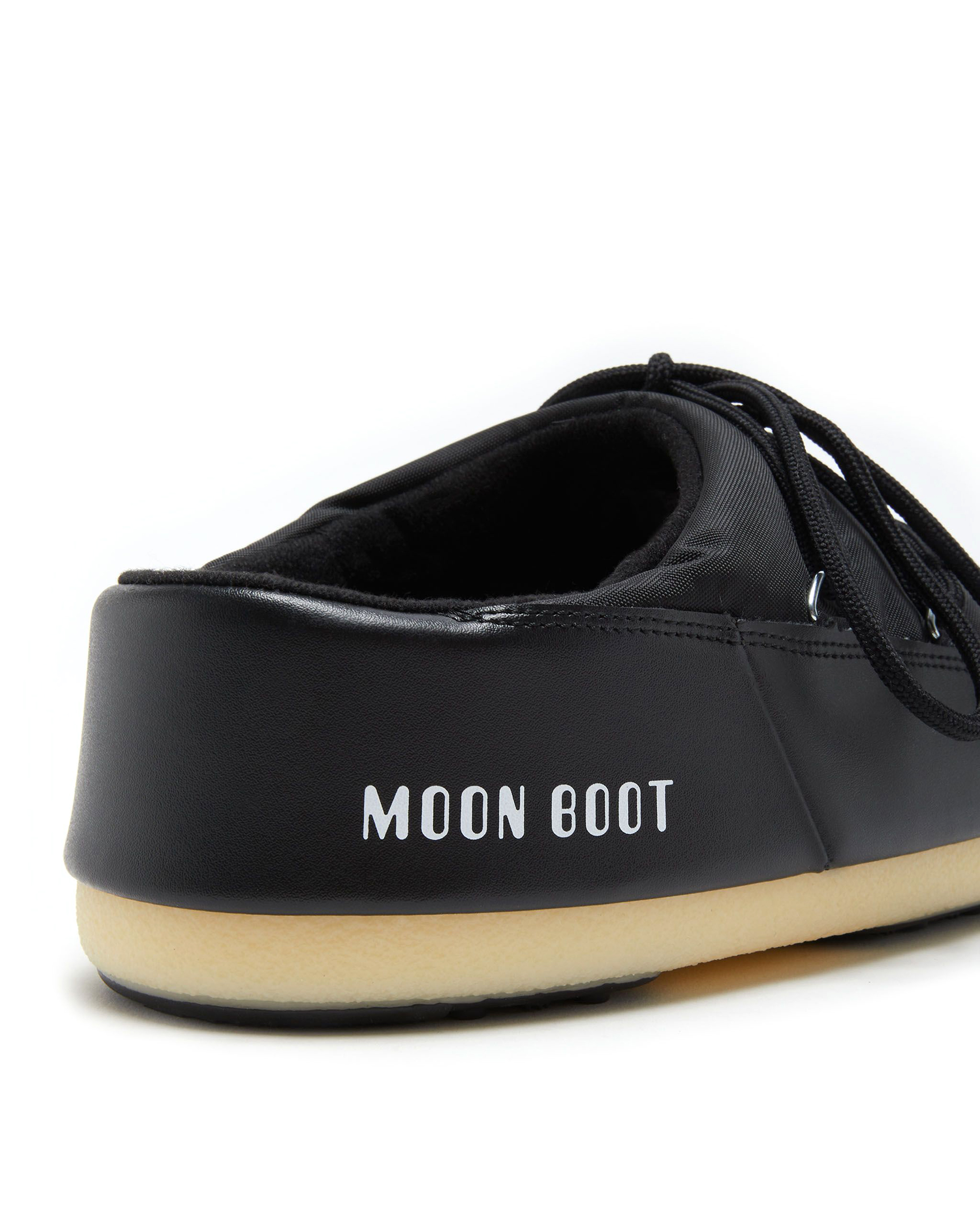 Shop Moon Boot Icon Mule Nero In Nylon In Black
