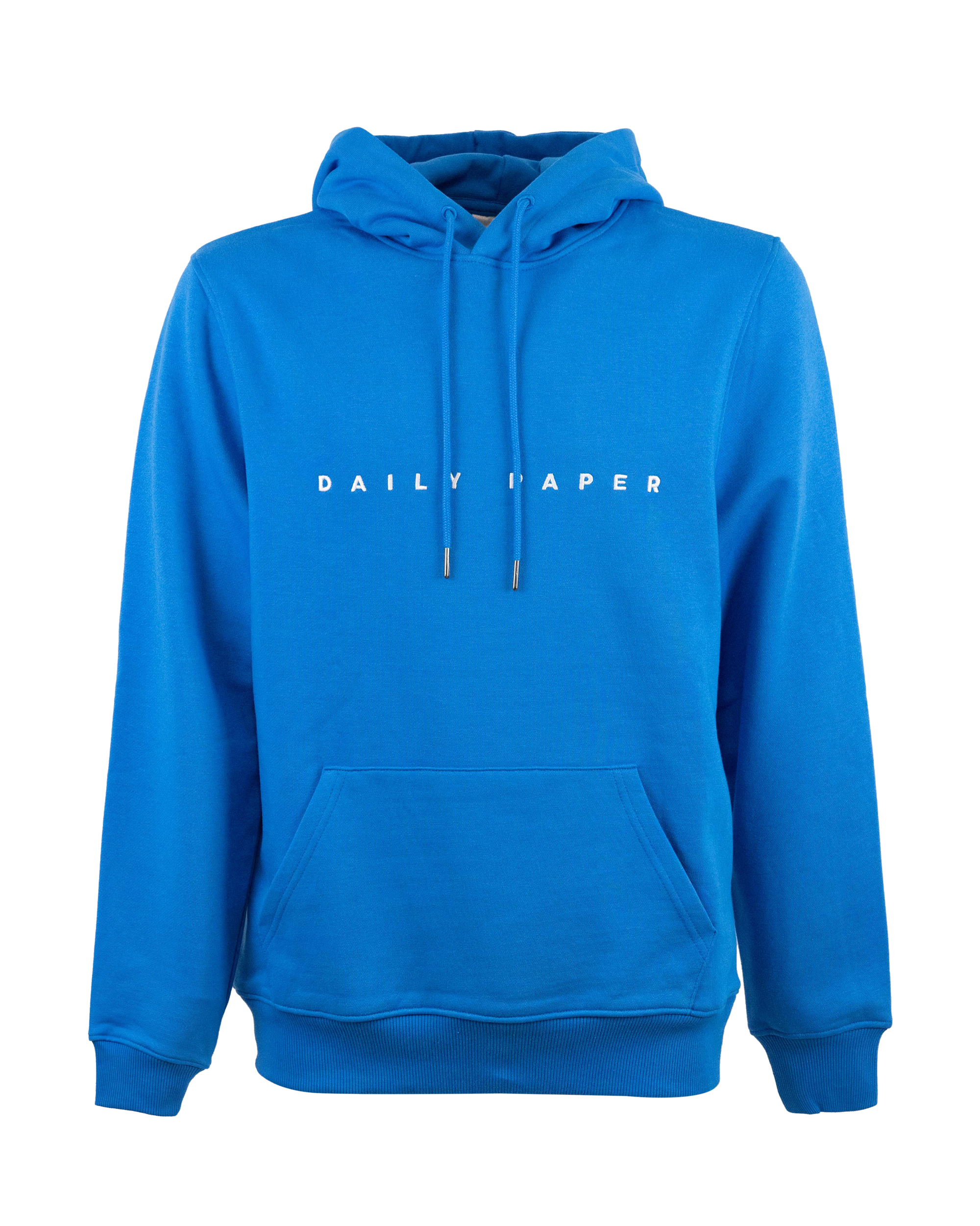 Shop Daily Paper Sweatshirt With Hood And Logo In French Blue
