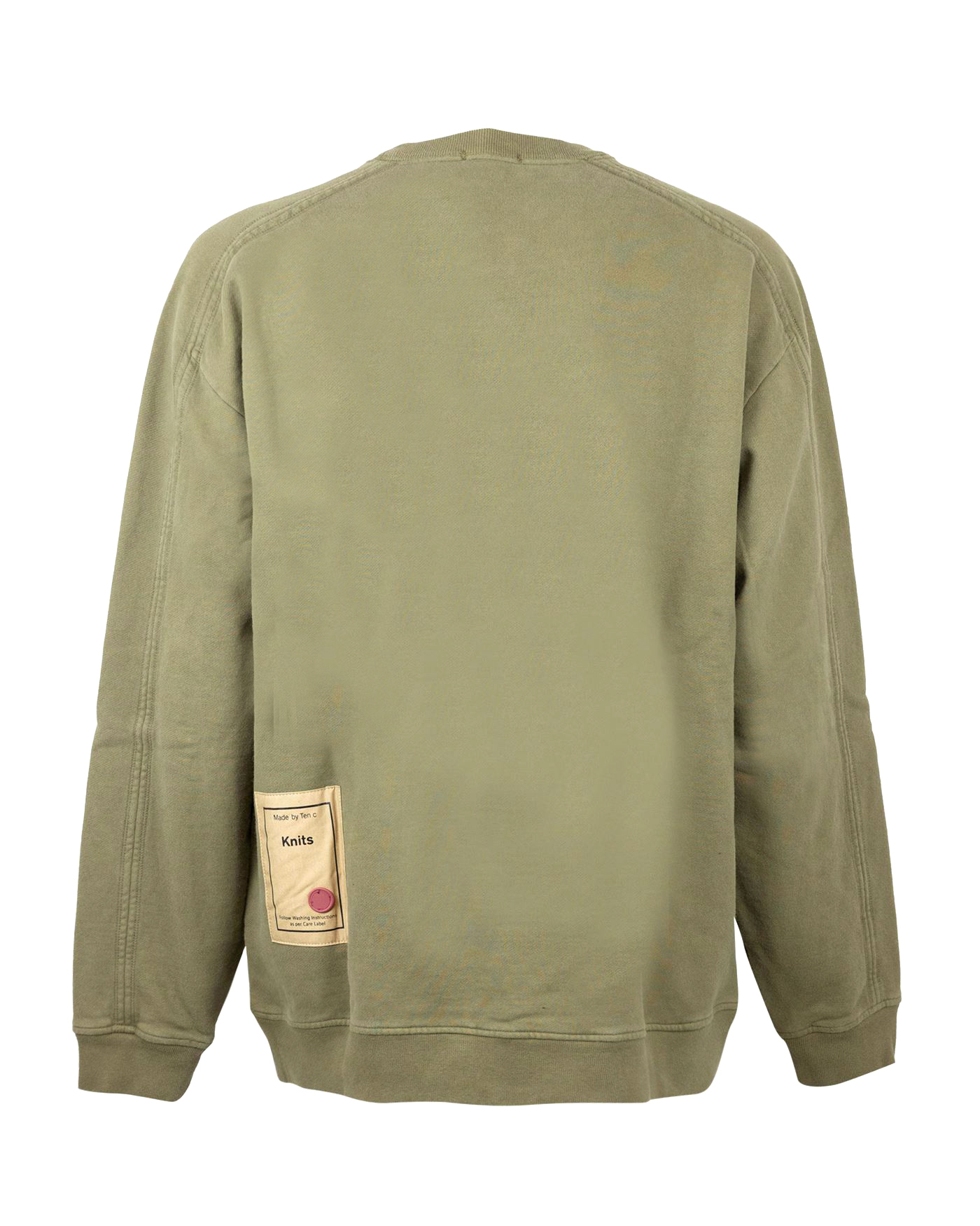 Shop Ten C Crewneck Sweatshirt With Patch Detail In 659verde