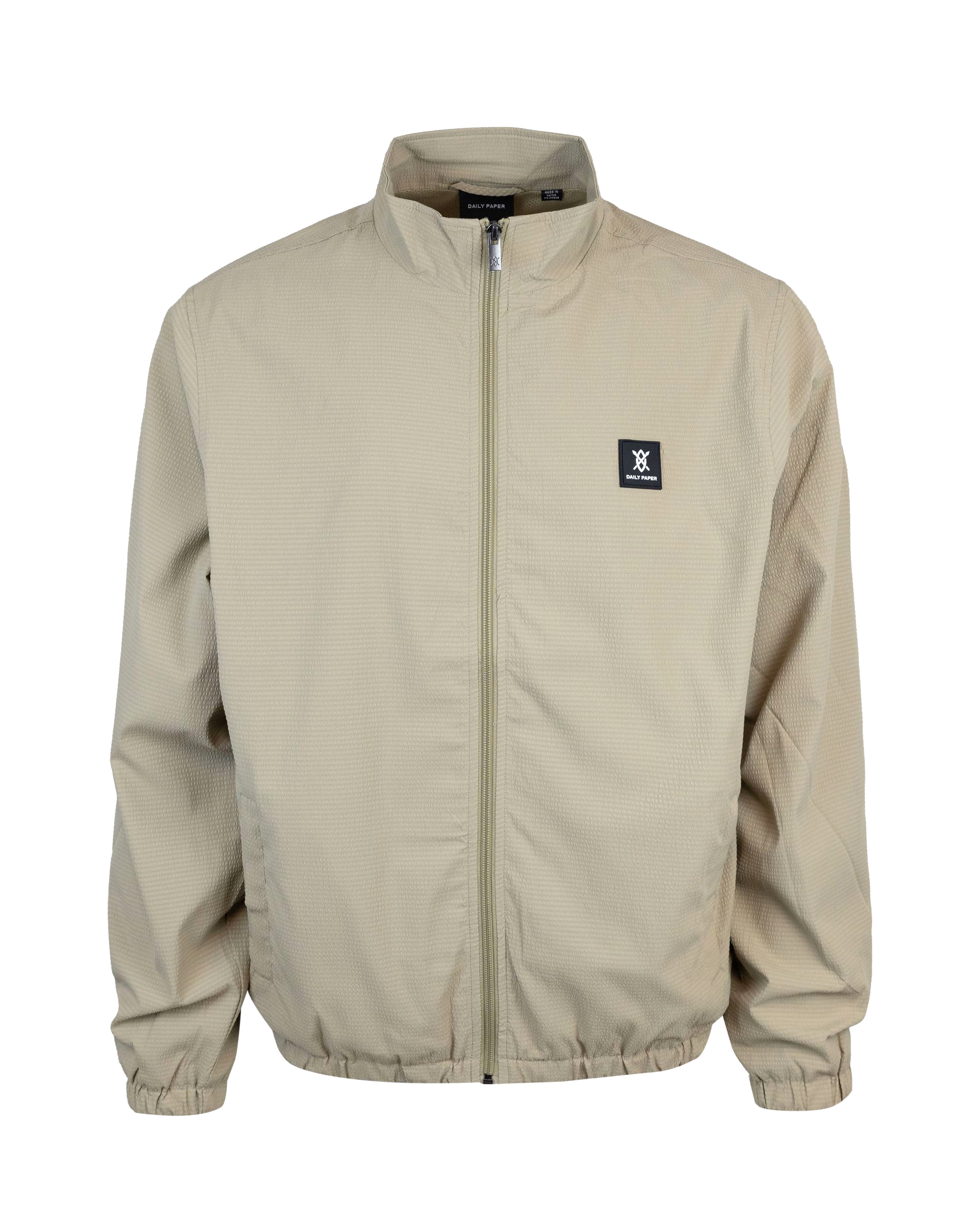Shop Daily Paper Peysai Jacket With Logo In Twill Beige