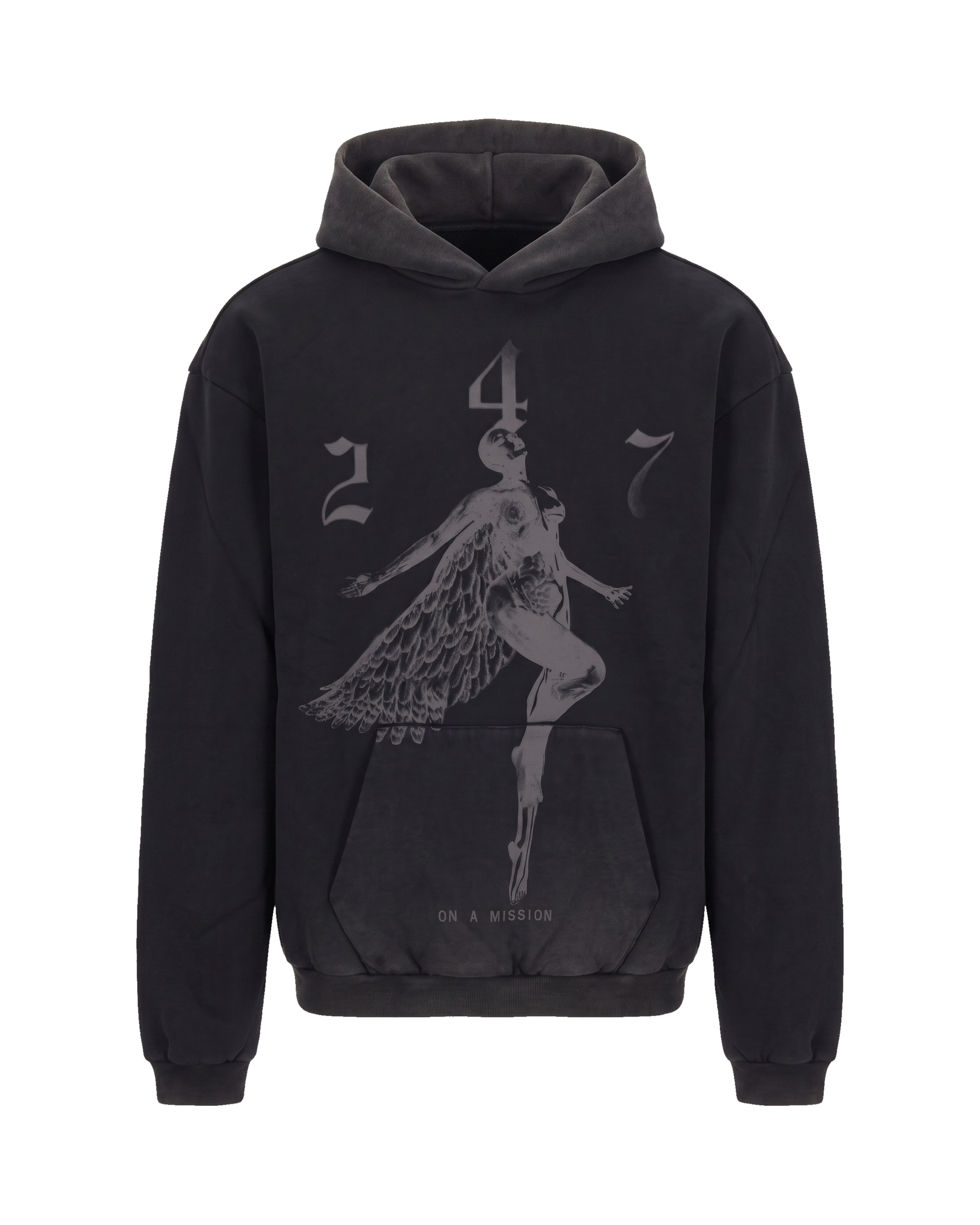 Represent 247 Felpa 247 Angel Hood Vintage Black In 06
