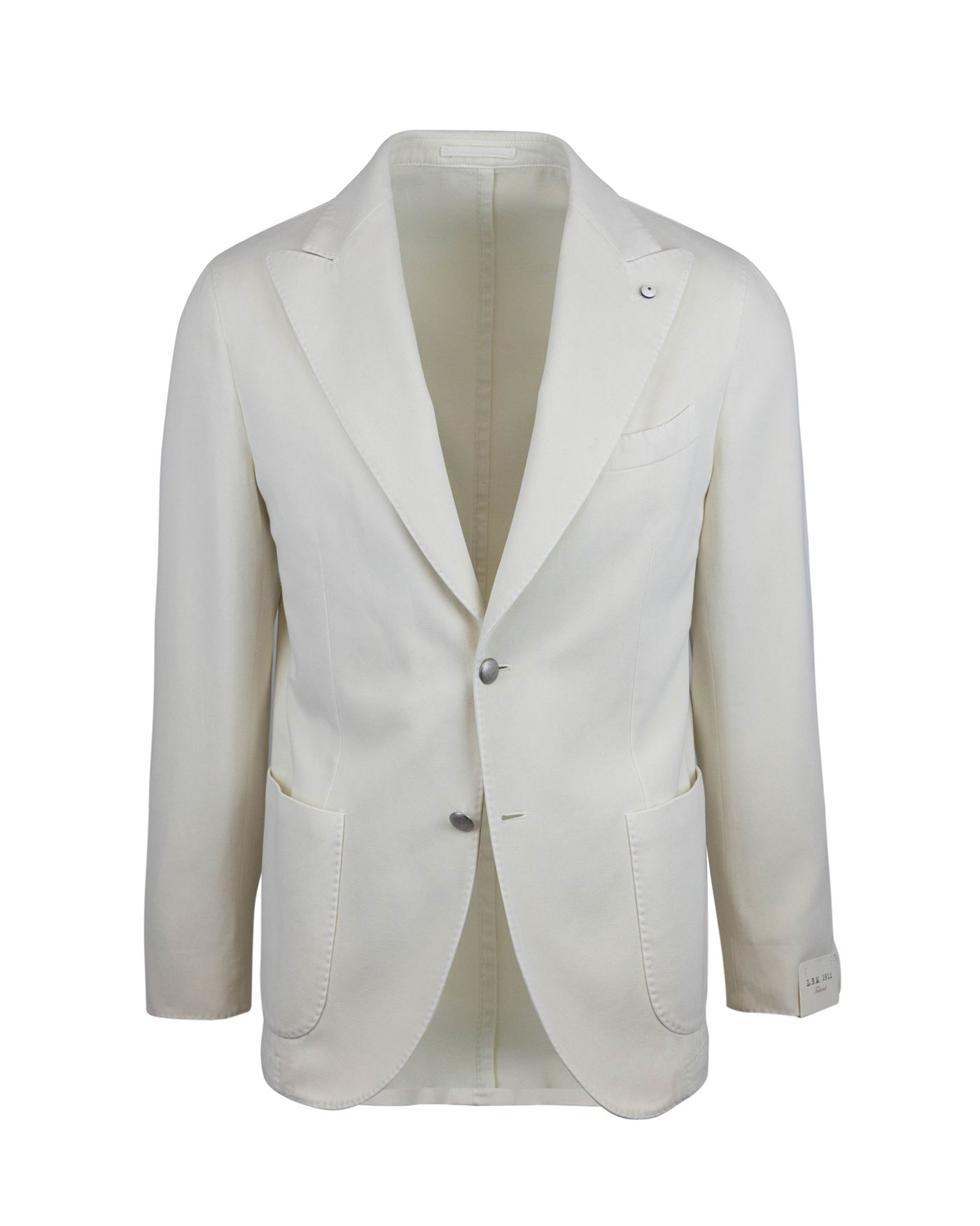 Shop L.b.m 1911 Ivory Single-breasted Jacket In 01