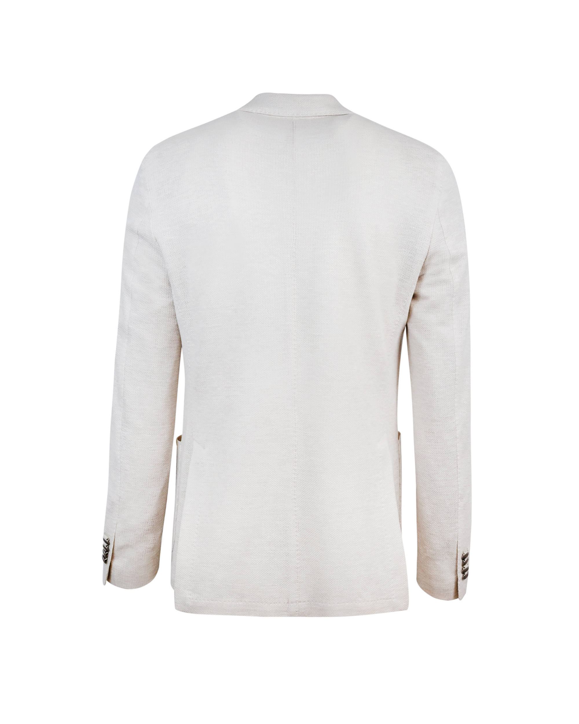 Shop L.b.m 1911 Tom Double-breasted Jacket In Ivory Jersey In 02
