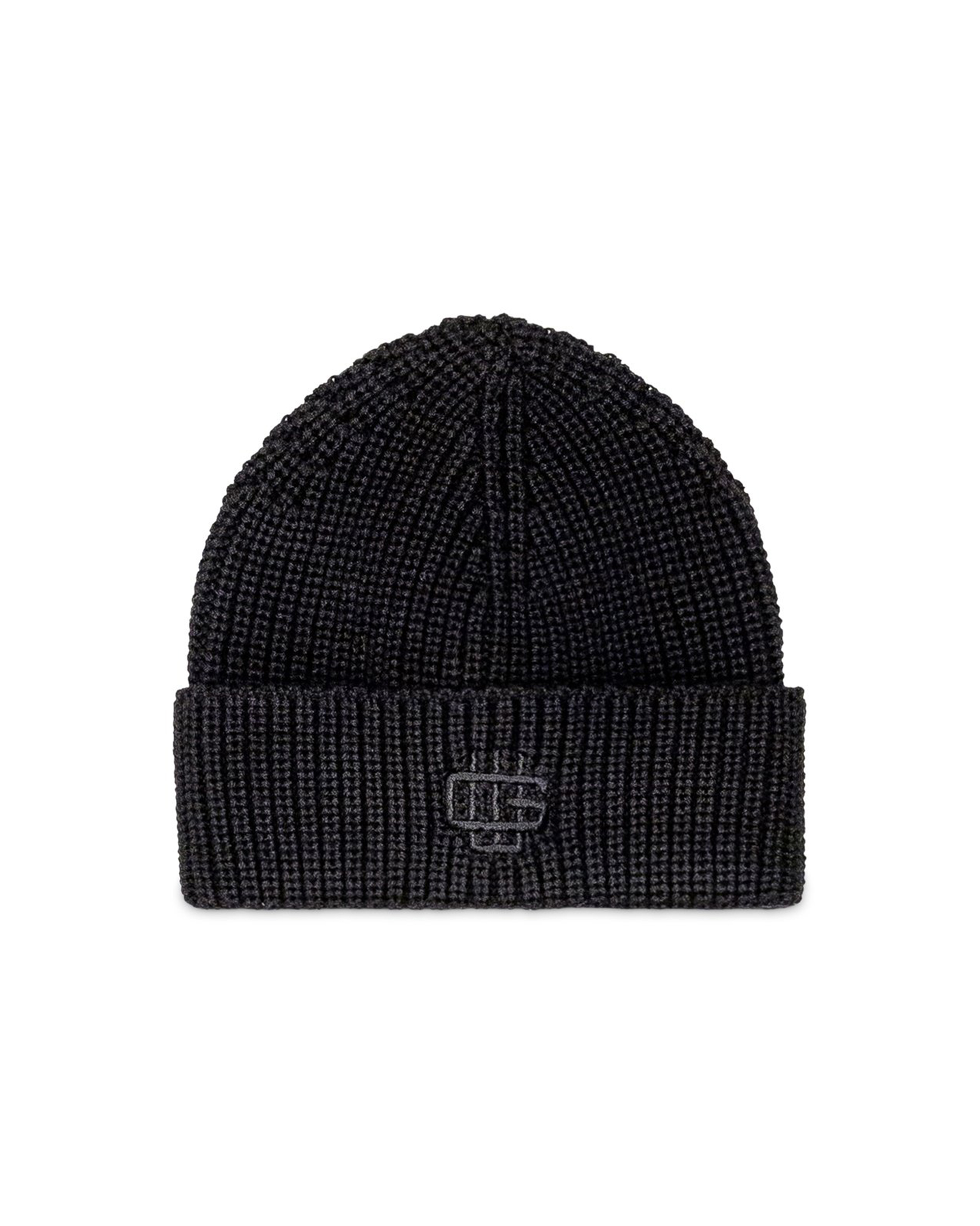 Shop Garment Workshop Ribbed Hat With Black Logo In Gw009chaos Black