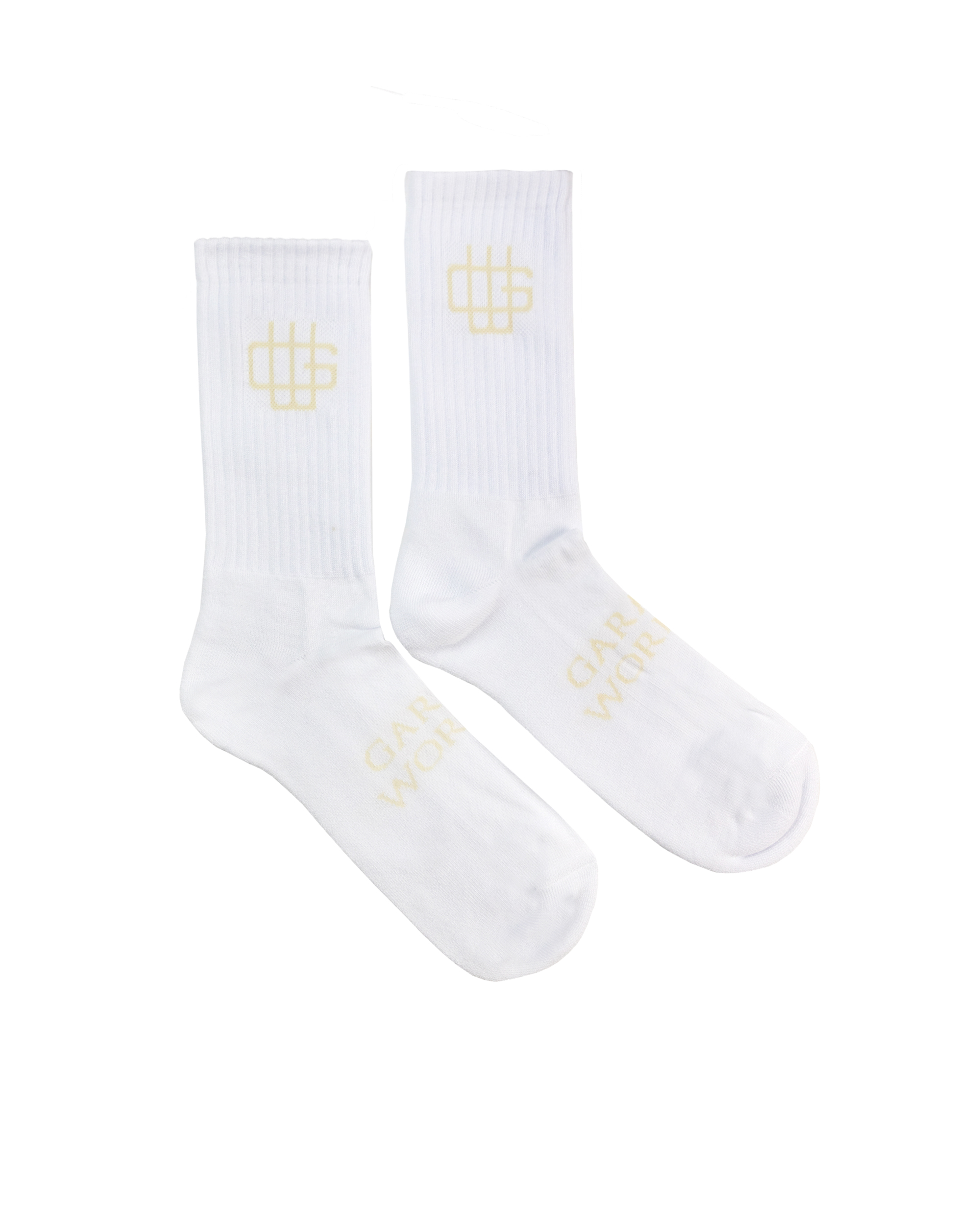 Shop Garment Workshop White Socks With Logo In 001white