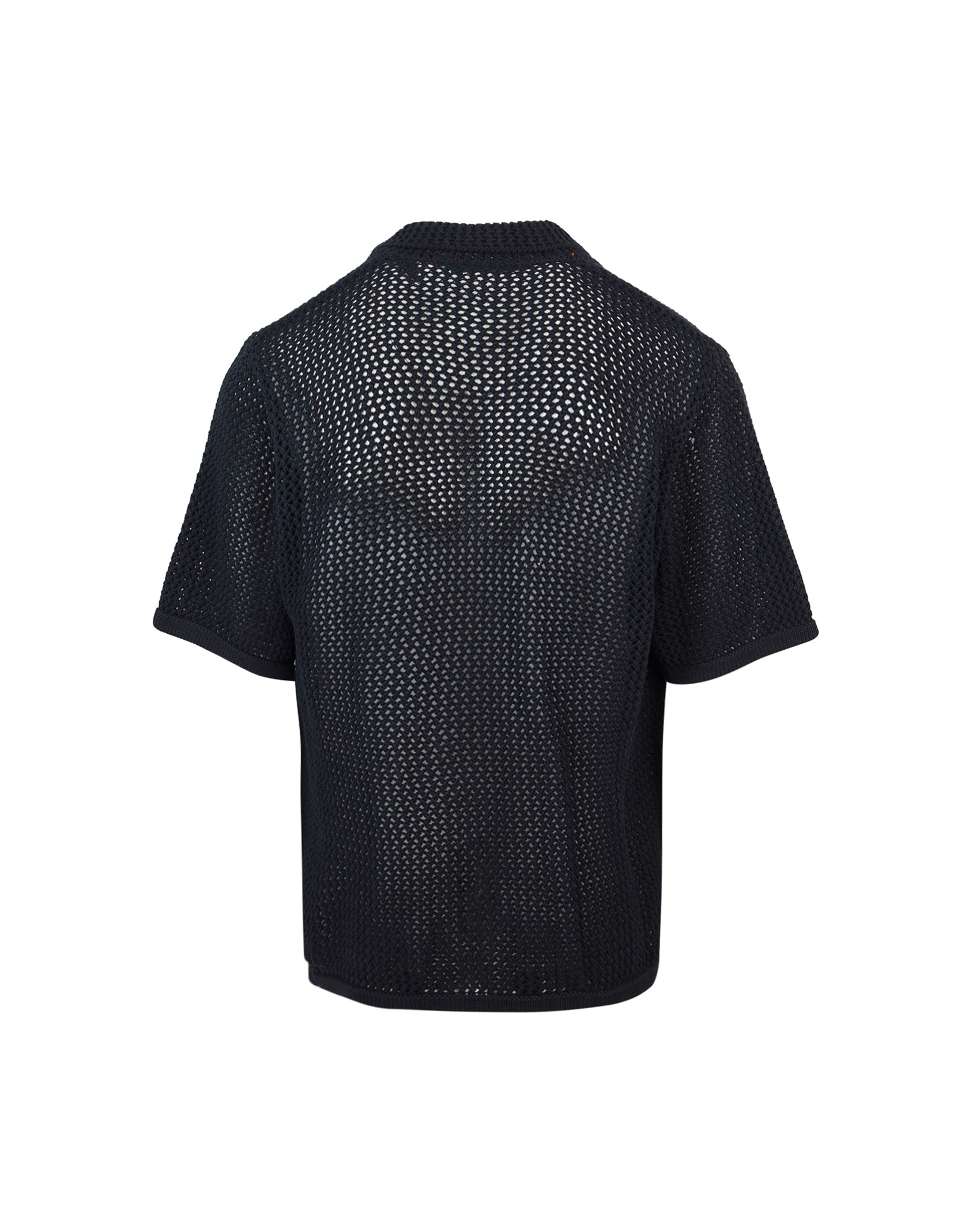 Shop Garment Workshop Black Crochet Shirt In Gw009chaos Black