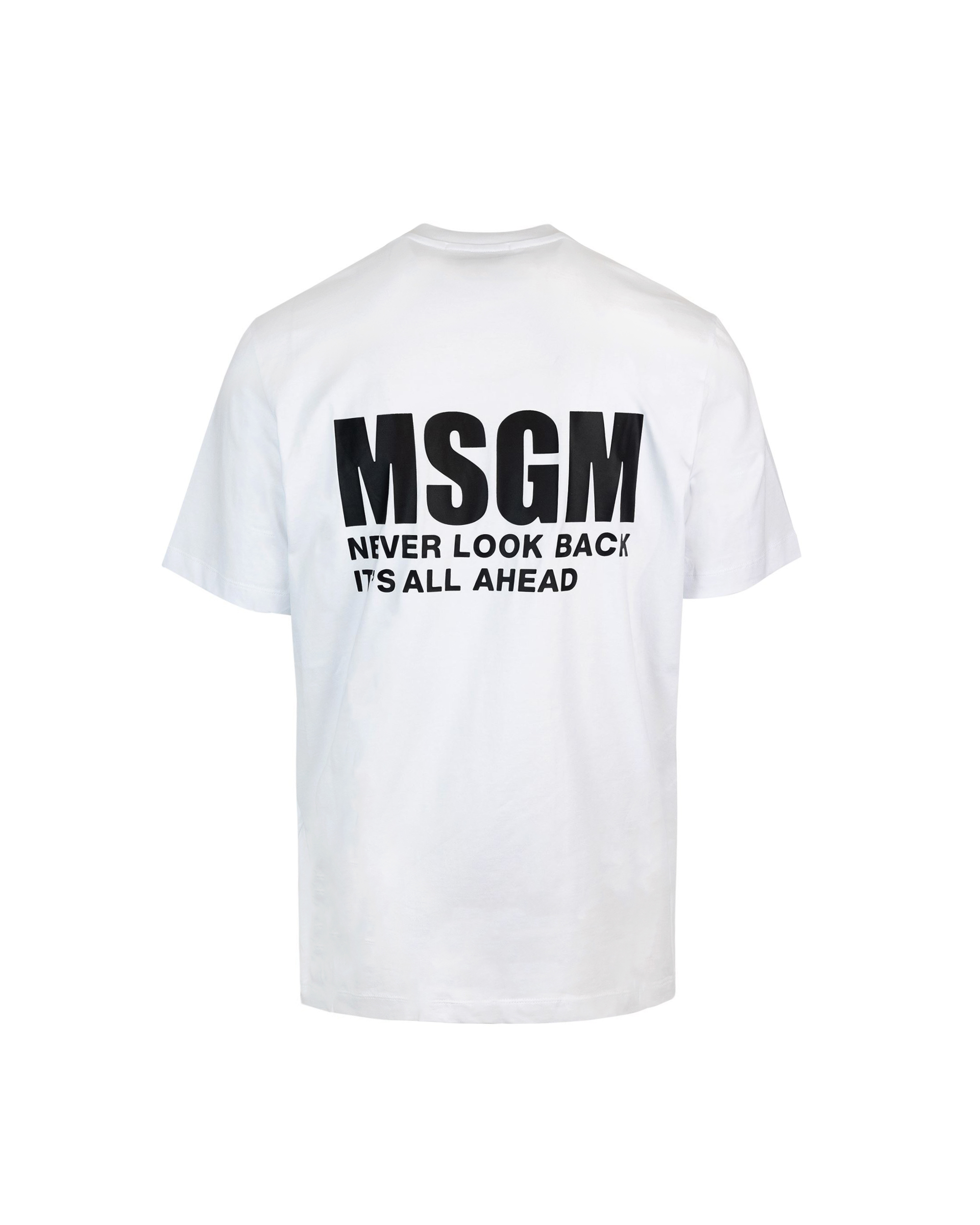 Shop Msgm T-shirt Bianca Con Logo In 1