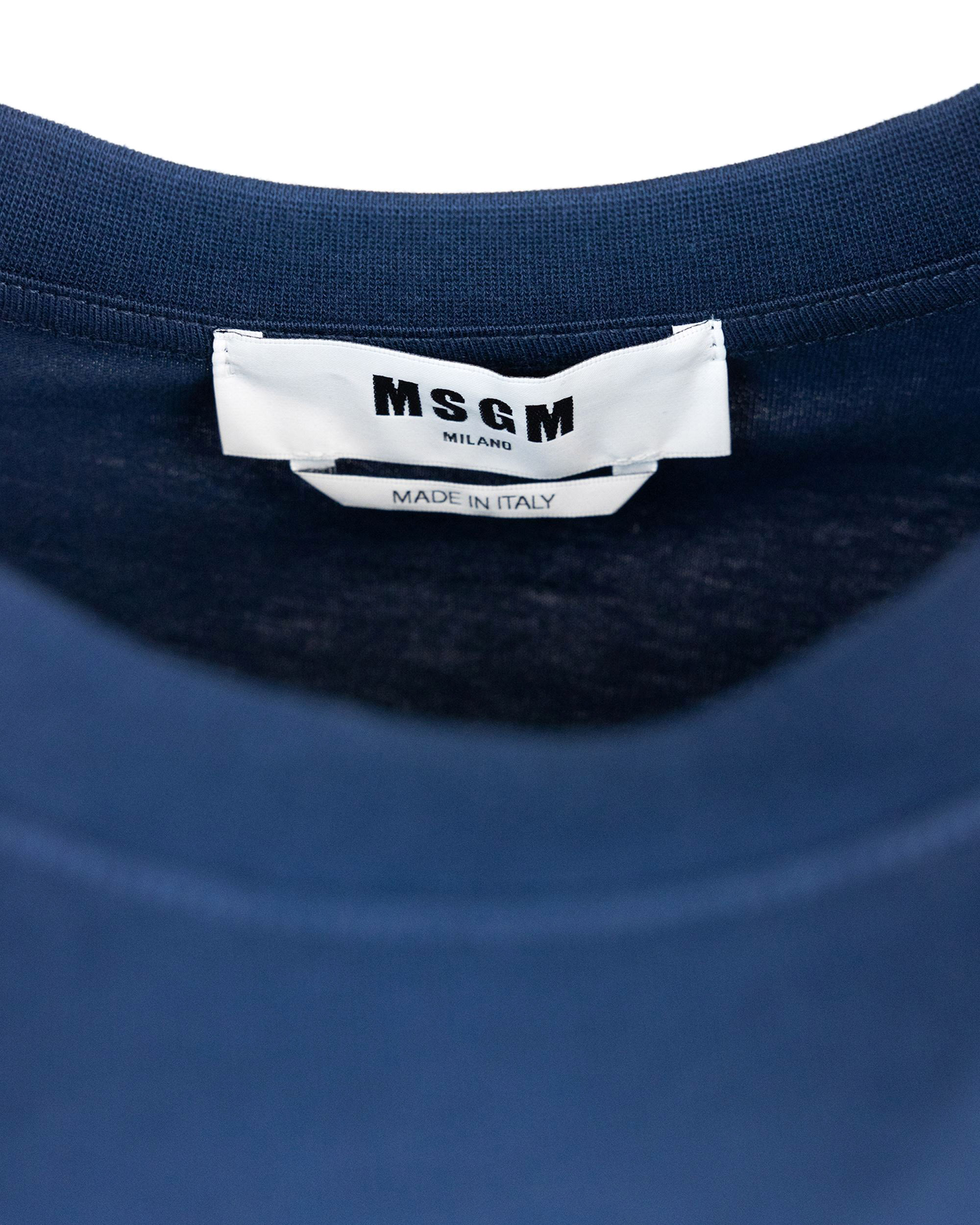 Shop Msgm T-shirt Blu Con Logo In 89