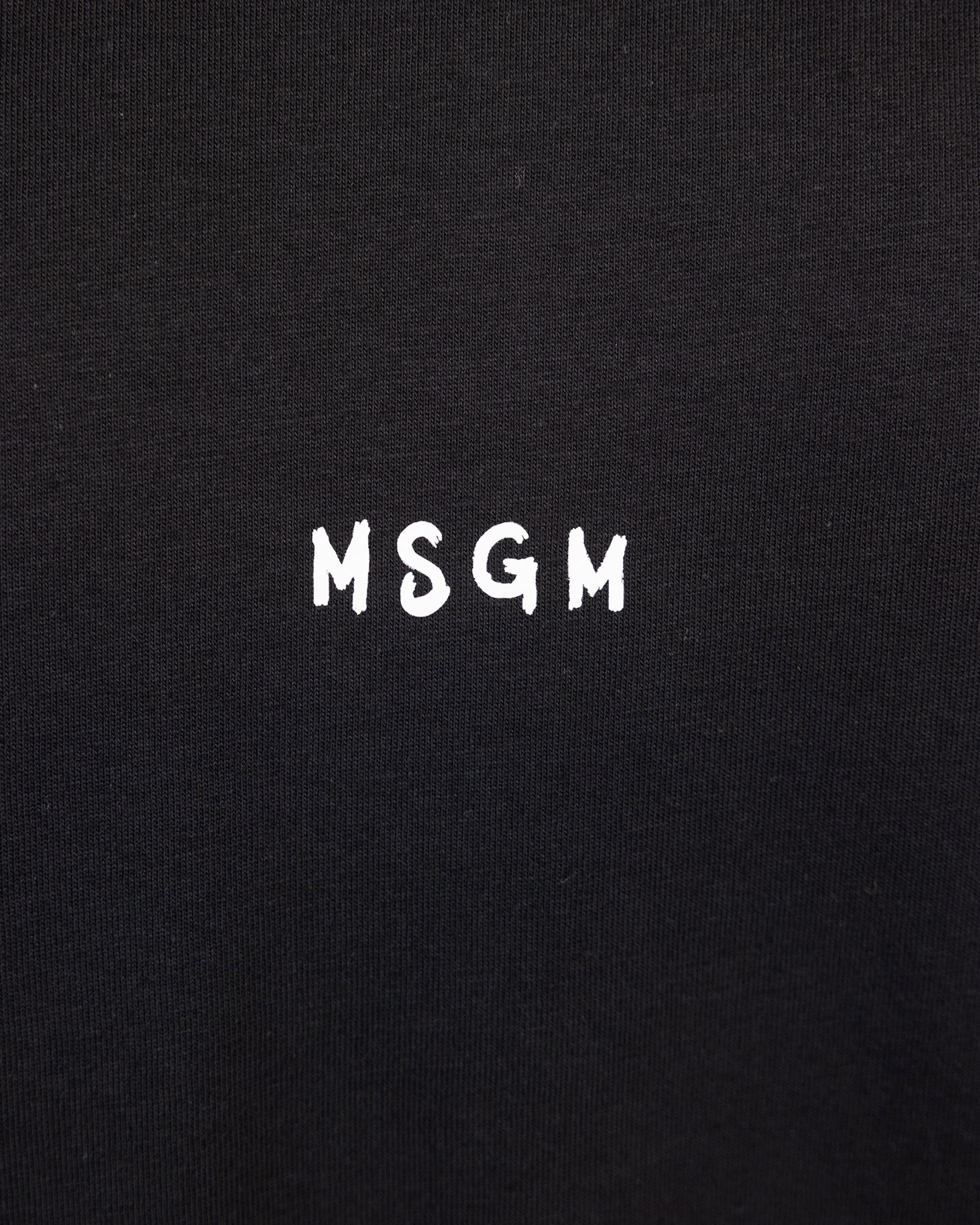 Shop Msgm T-shirt Nera Logo Minimal In 99
