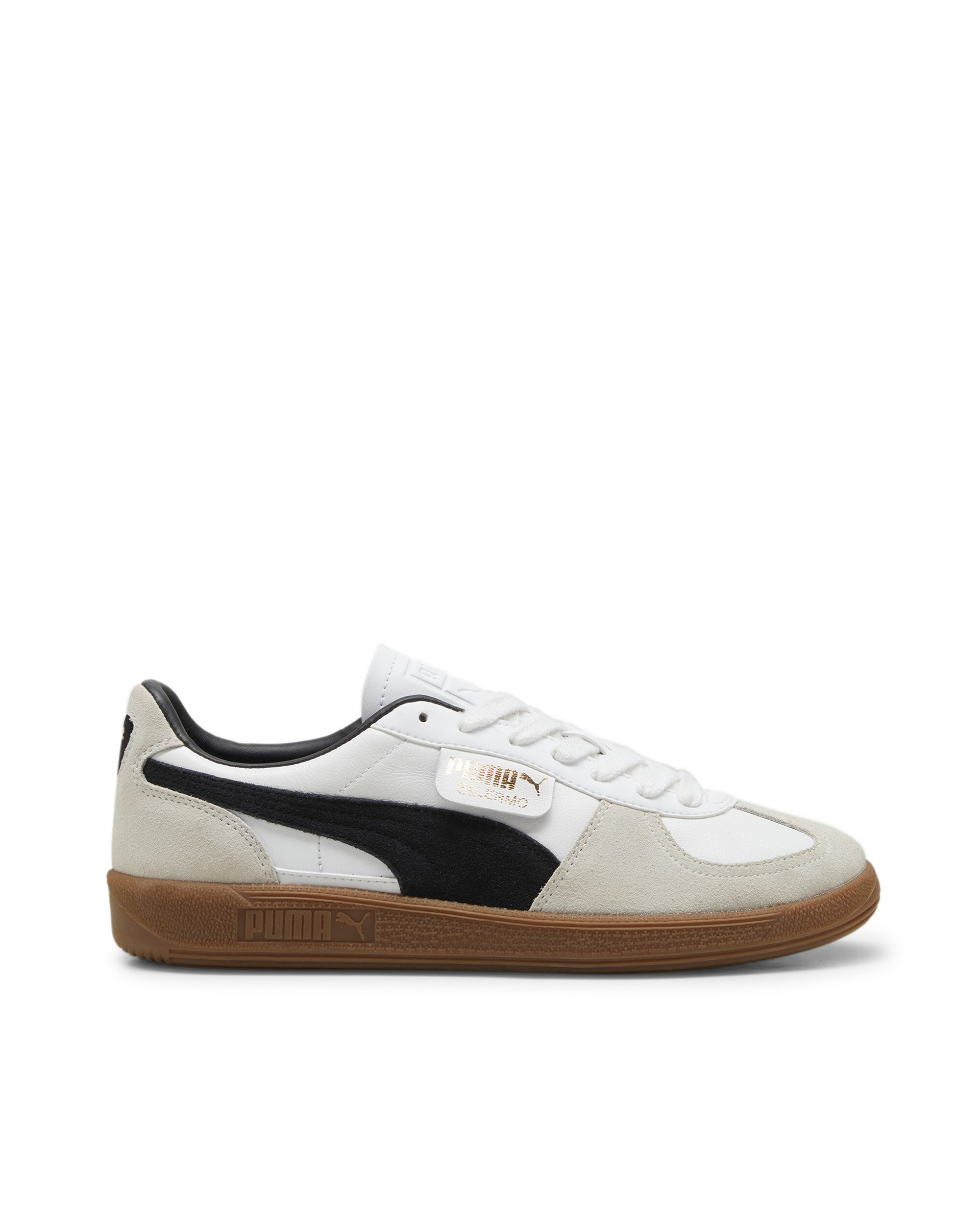 Shop Puma Sneaker Palermo Lth White-vapor Gray-gum In 01 White-vapor Gray-