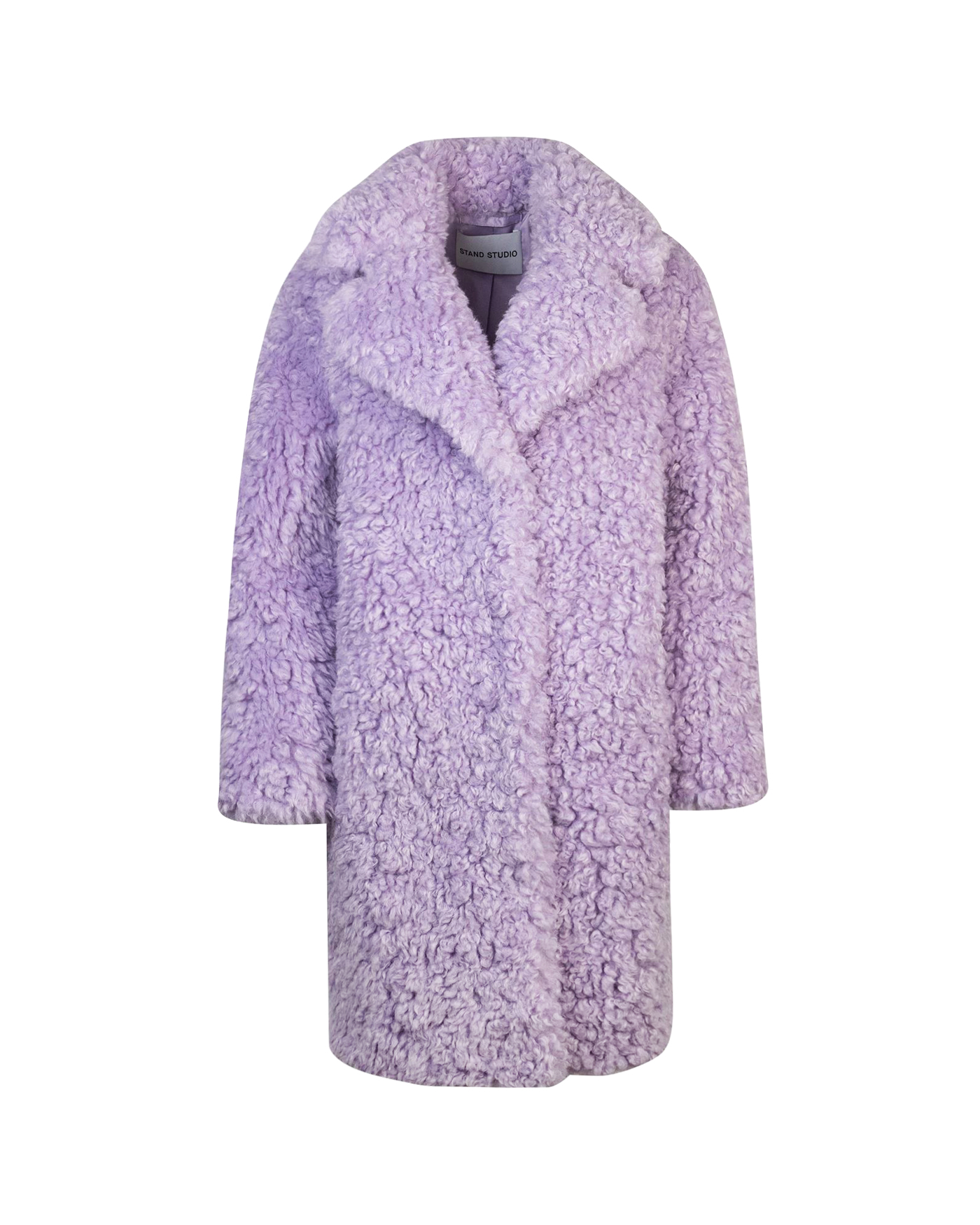 Shop Stand Studio Lilac Camille Curled Faux Fur In 74100lilac