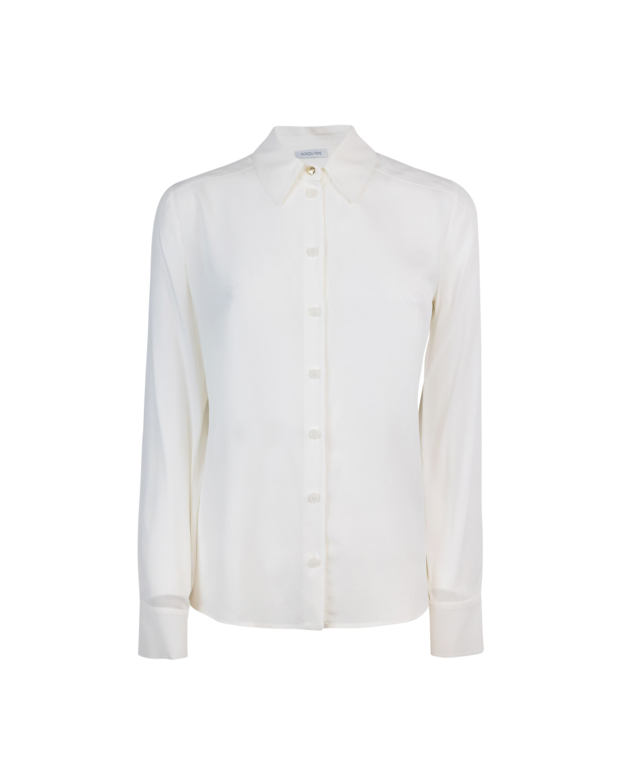 Shop Patrizia Pepe White Viscose Shirt In W146bianco