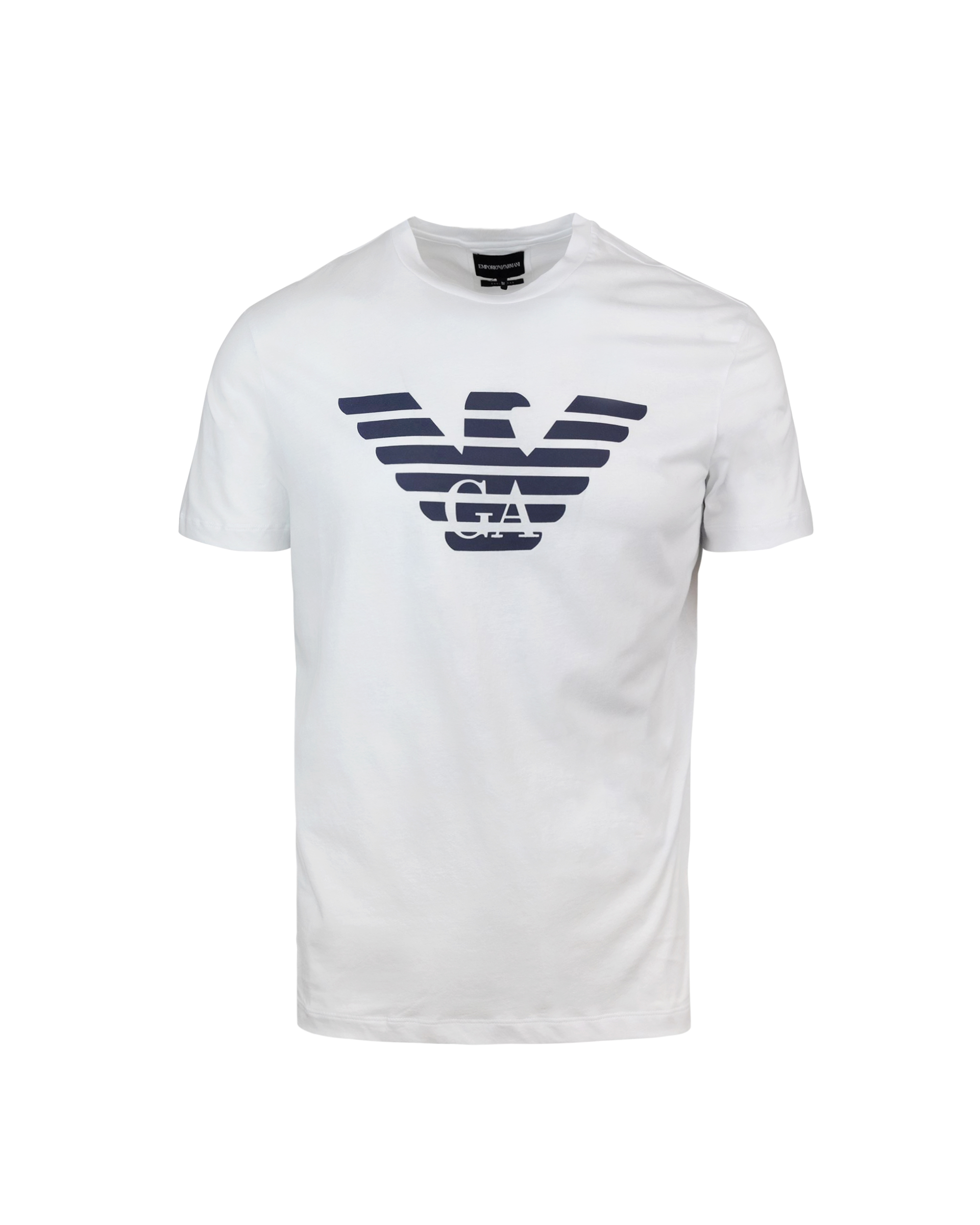 Shop Emporio Armani T-shirt Maxi Eagle Bianca In 0147bianco O.aquila