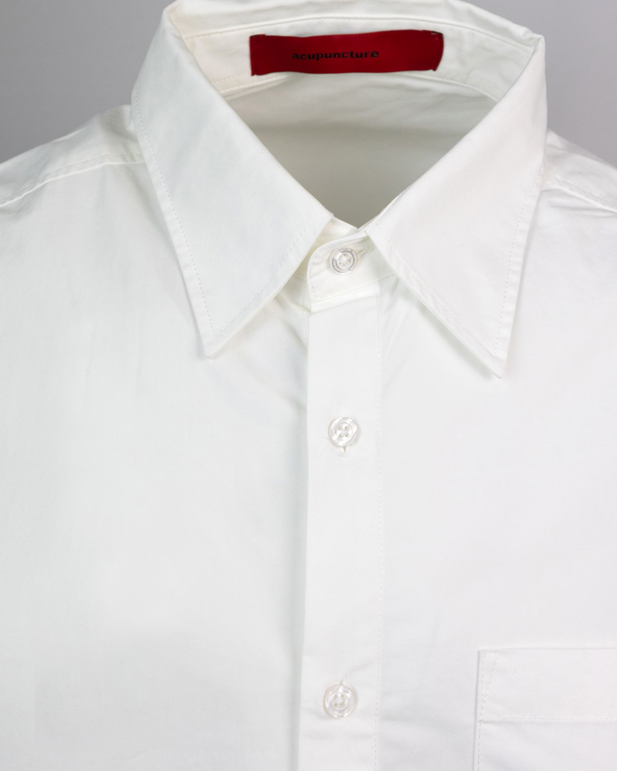 Shop Acupuncture Shirt With Overlapping Sleeves In White