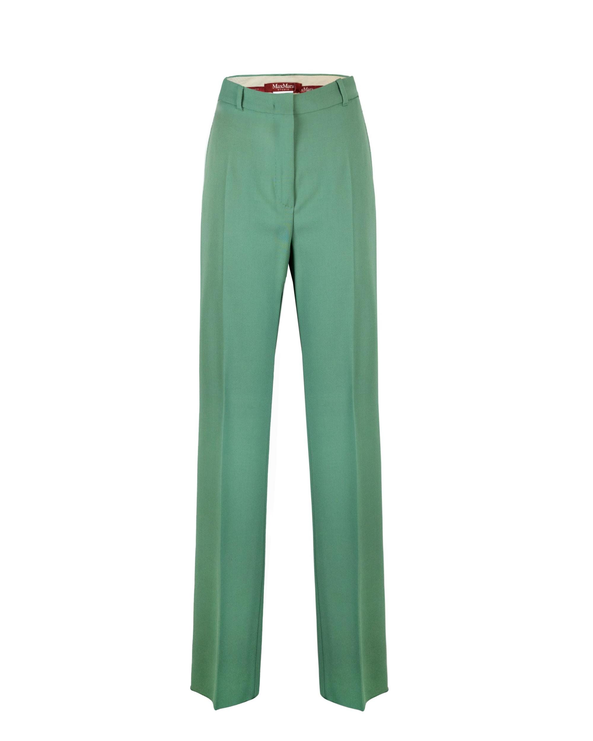 Shop Max Mara Green Agami Trousers In 037