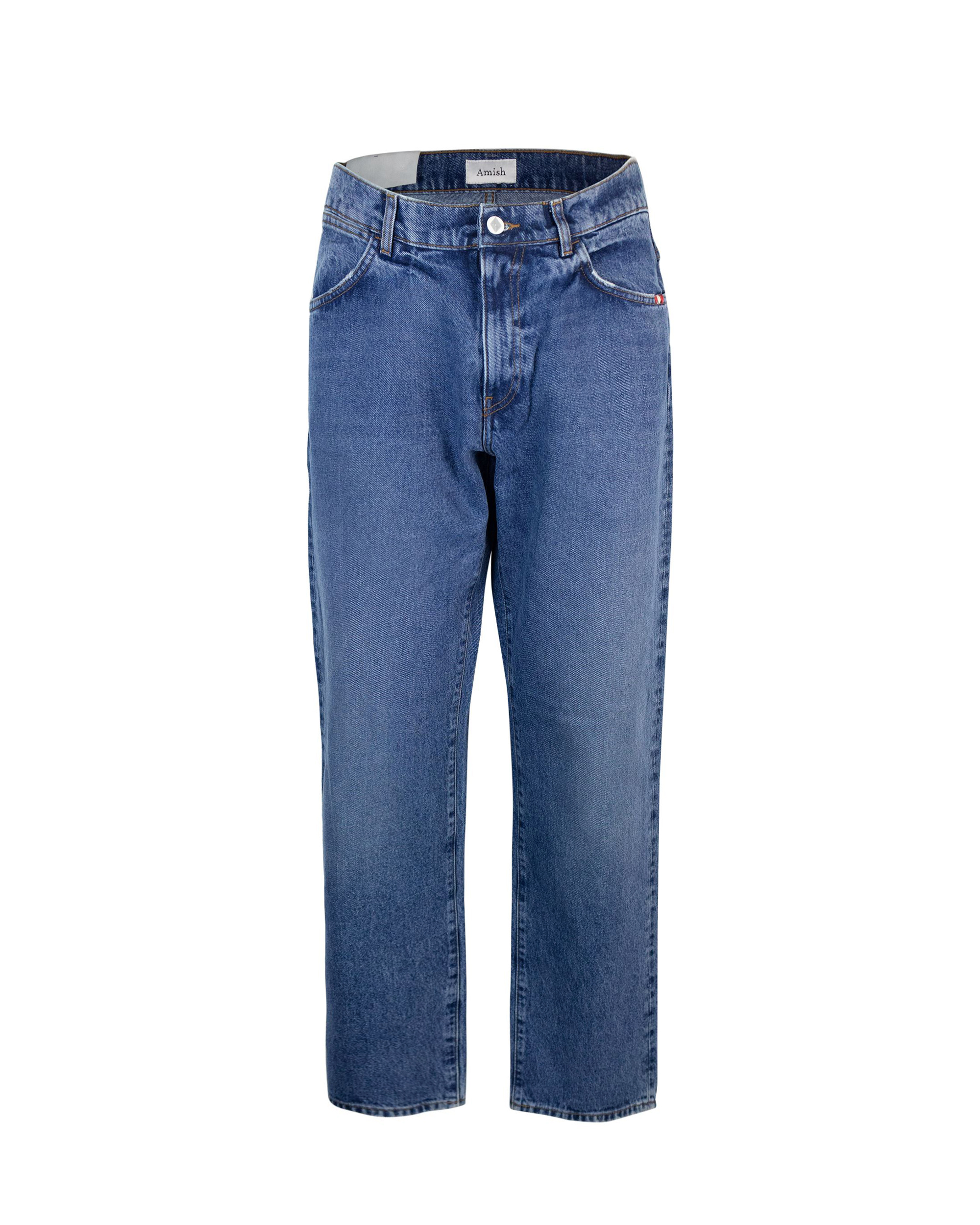 Shop Amish Jeans James In Denim Blu In 999denim