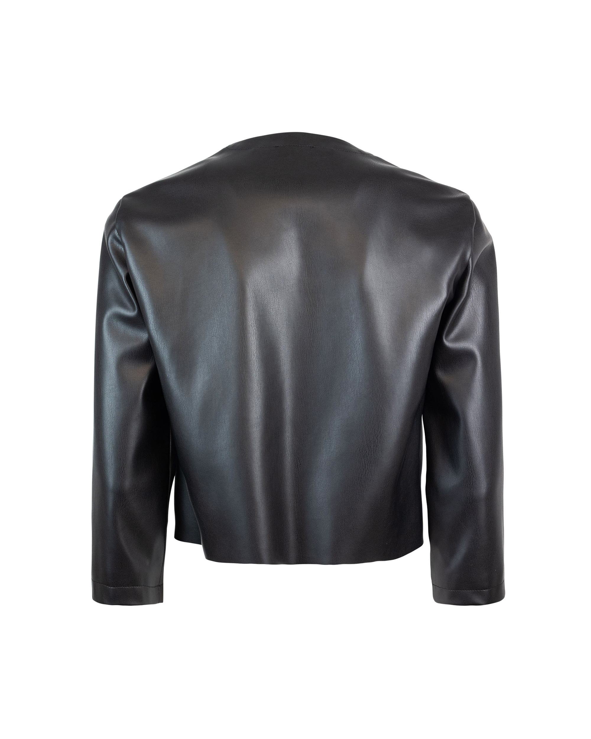 Shop Liu •jo Perforated Coated Jacket In 22222nero
