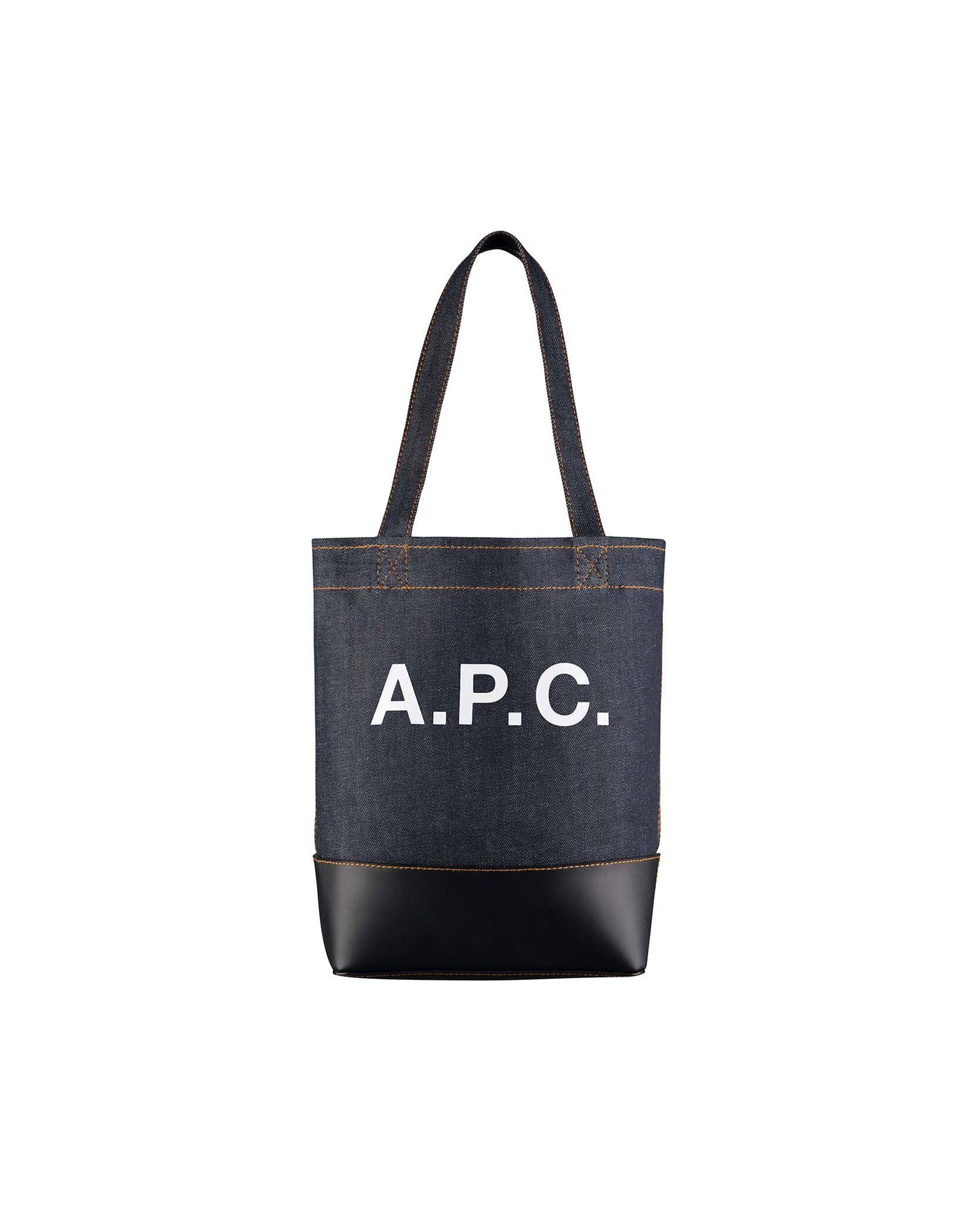 Shop Apc Tote Bag Axel Small Dark Navy In Iak