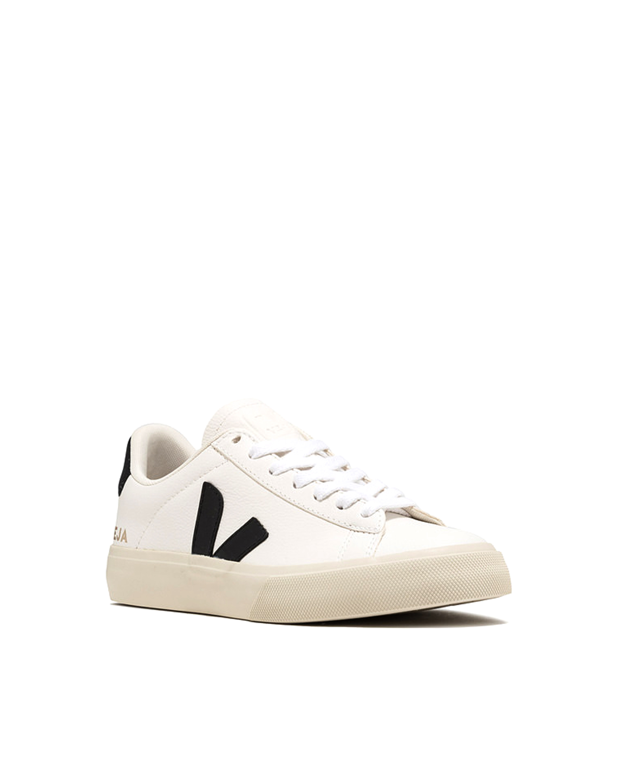 Shop Veja Sneaker Campo Chromefree White / Black In Extra-white_black