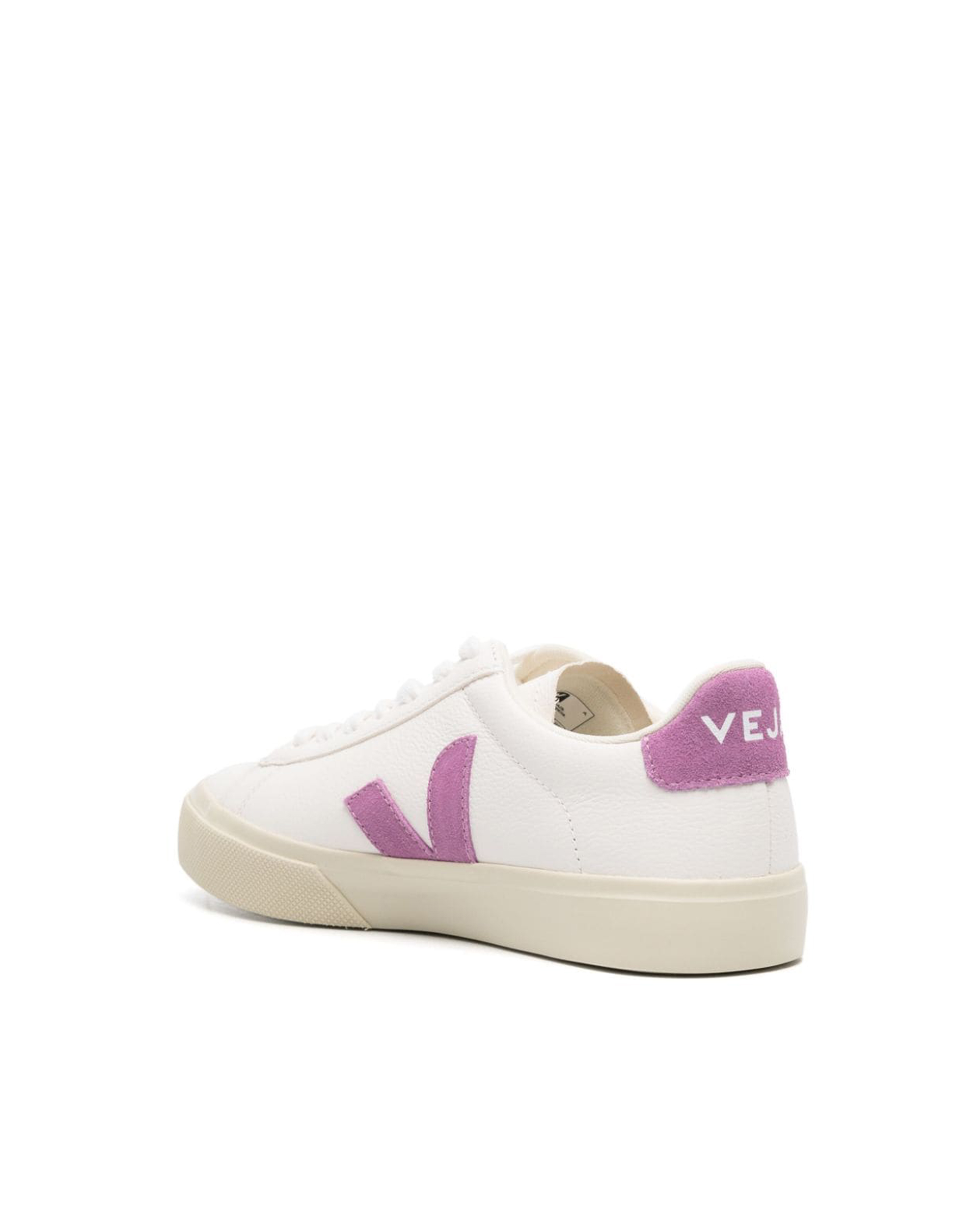 Shop Veja Sneaker Campo Chromefree White / Mulberry In Extra-white_mulberry