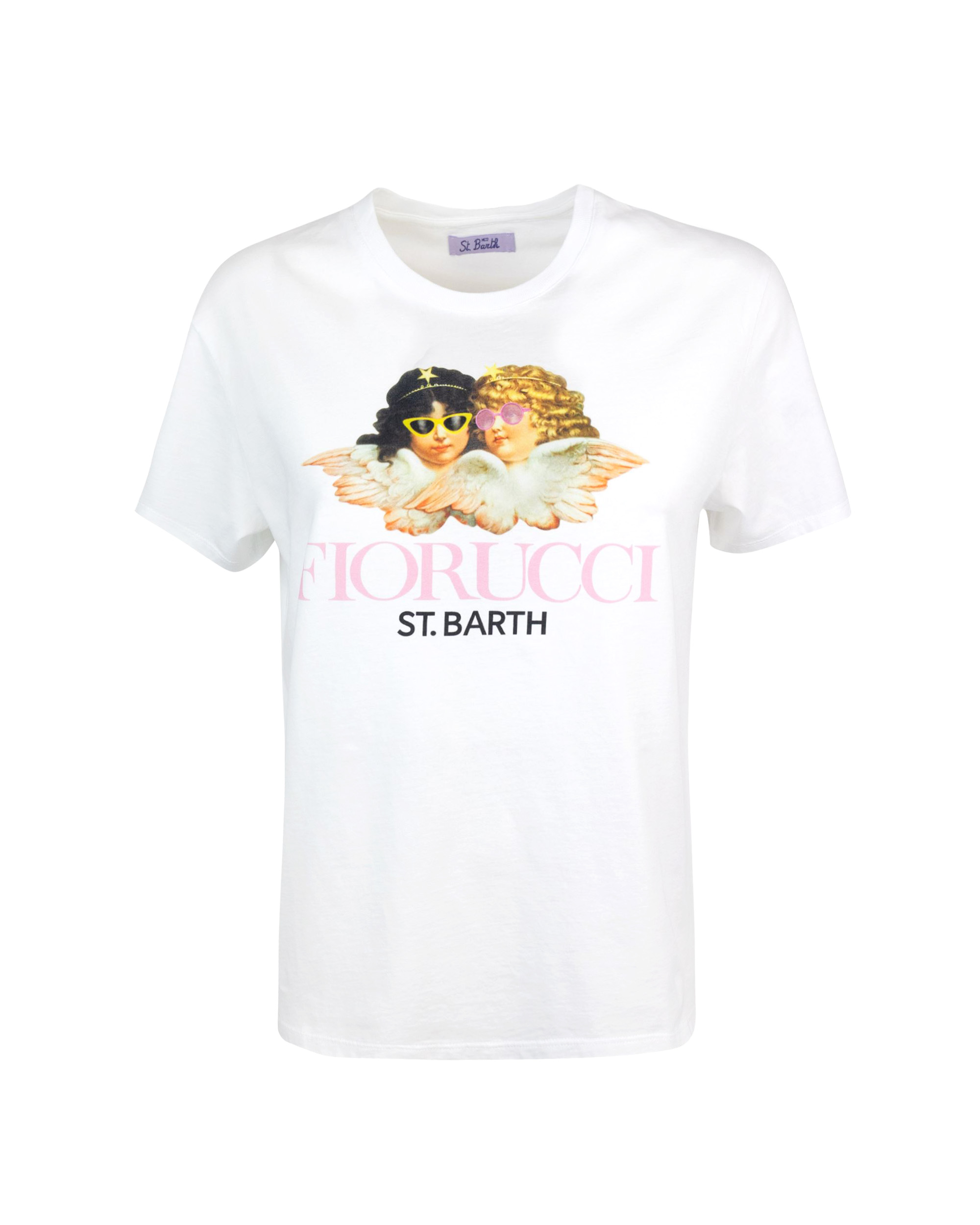 Shop Mc2 Saint Barth White Fiorucci St.barth T-shirt In 03077f