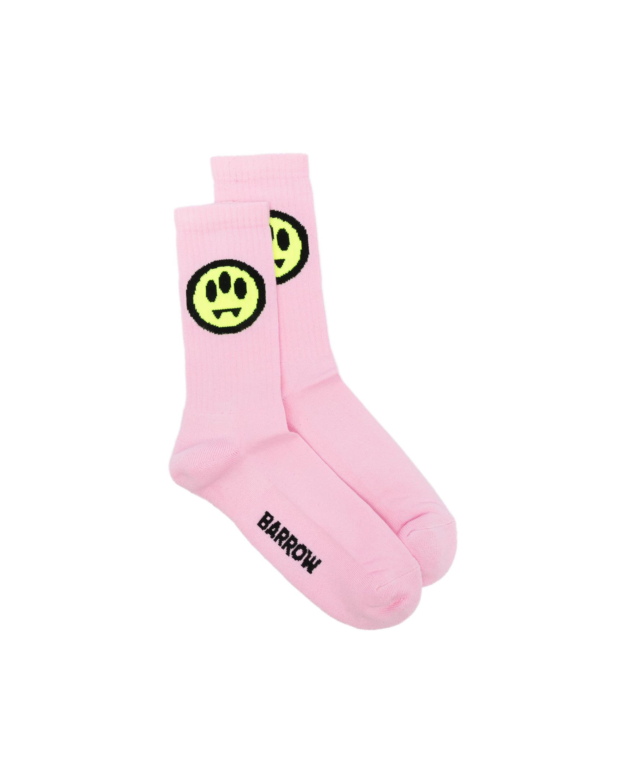 Barrow Unisex Pink Logo Socks In Bw014pink Lavander