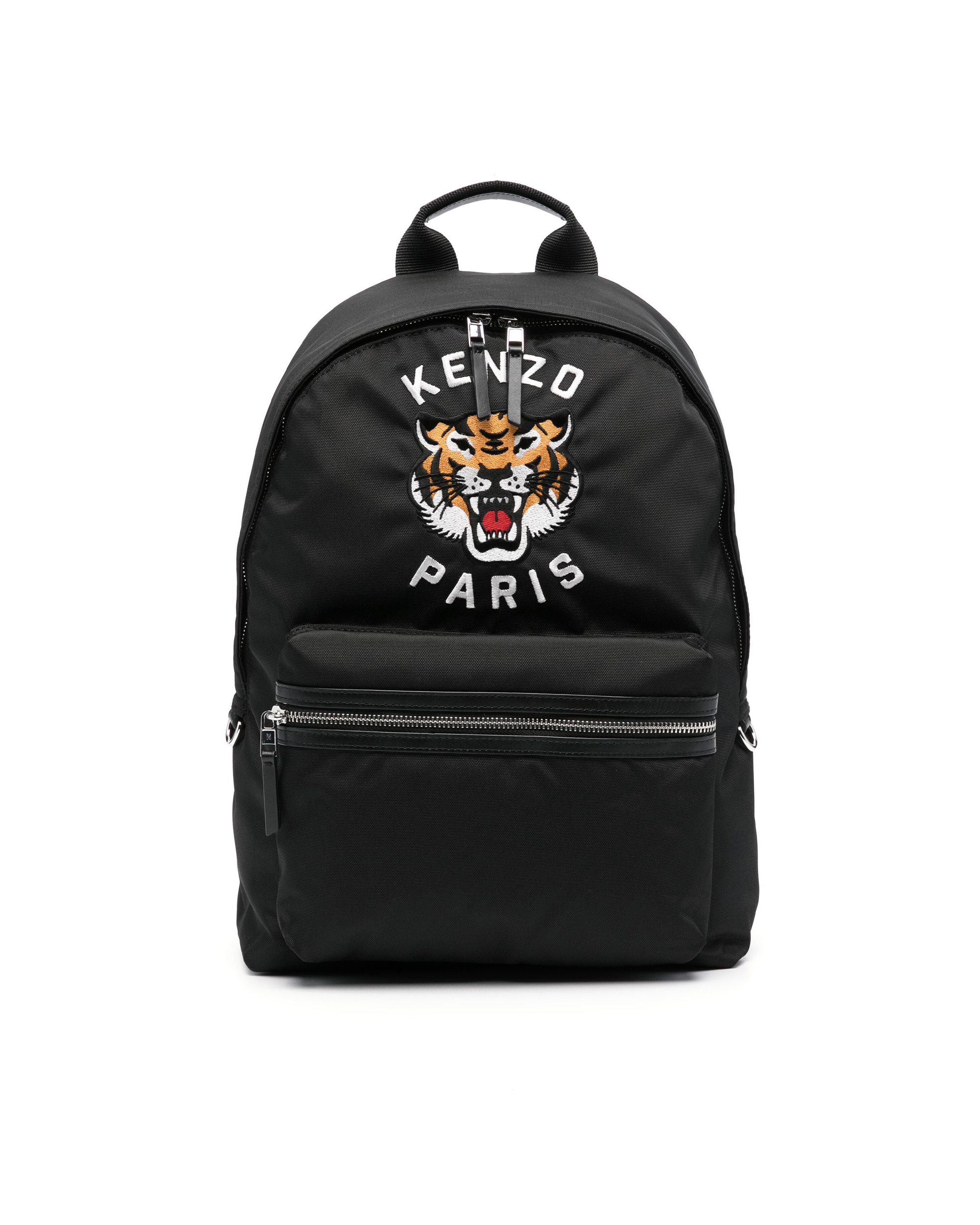 Shop Kenzo Backpack With "tiger" Embroidery In 99