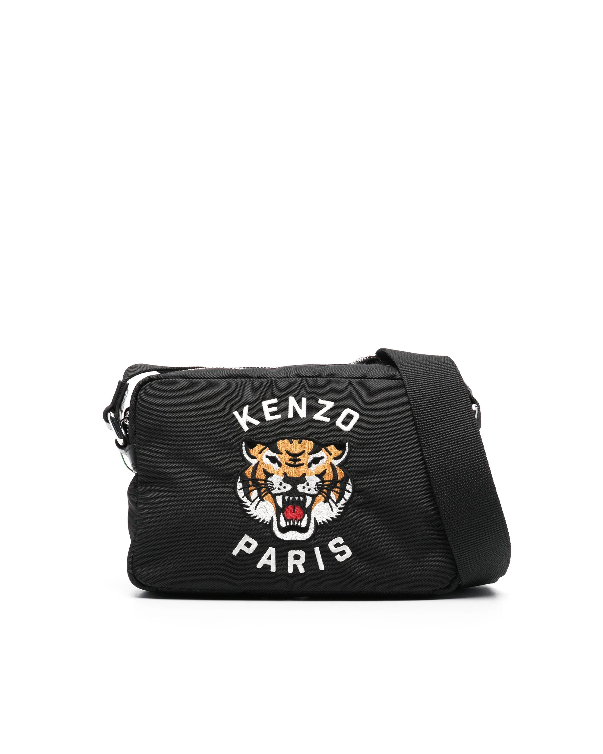 Shop Kenzo Shoulder Bag With "tiger" Embroidery In 99
