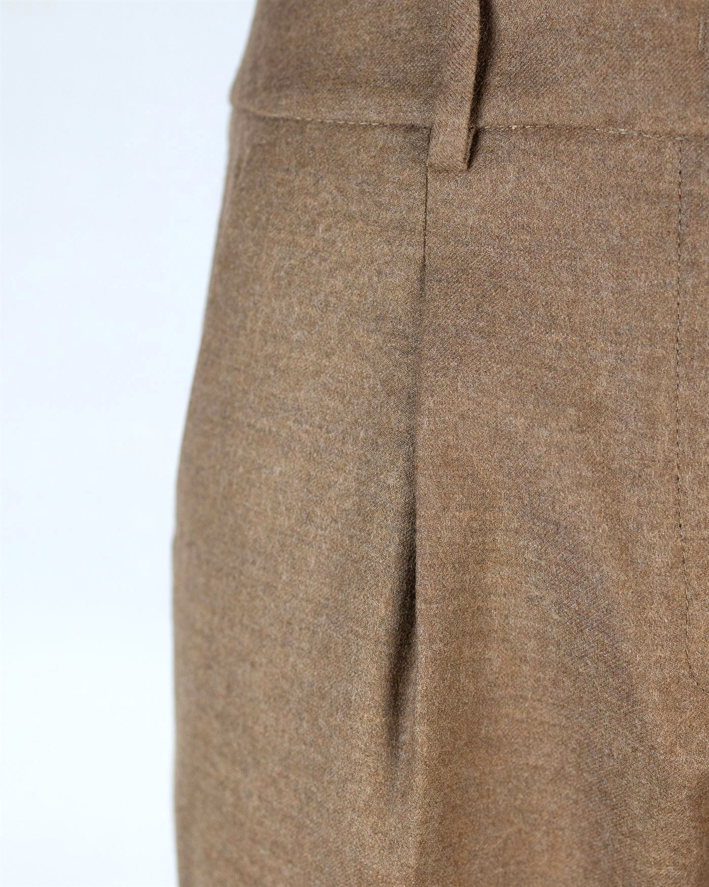 Shop Weekend Max Mara Freccia Trousers In Camel Flannel In 042caramel