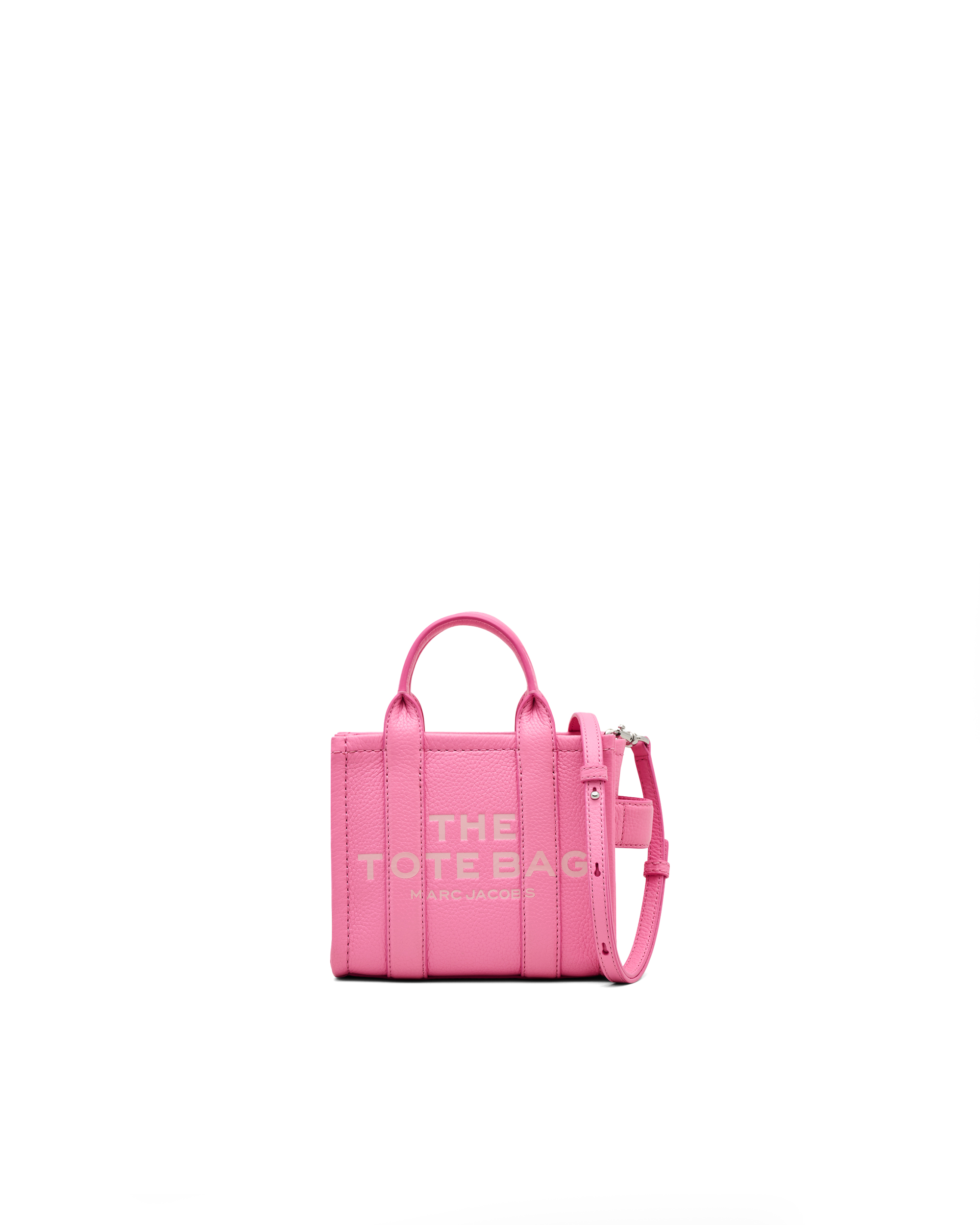 Shop Marc Jacobs The Leather Mini Tote Bag Petal Pink In 666