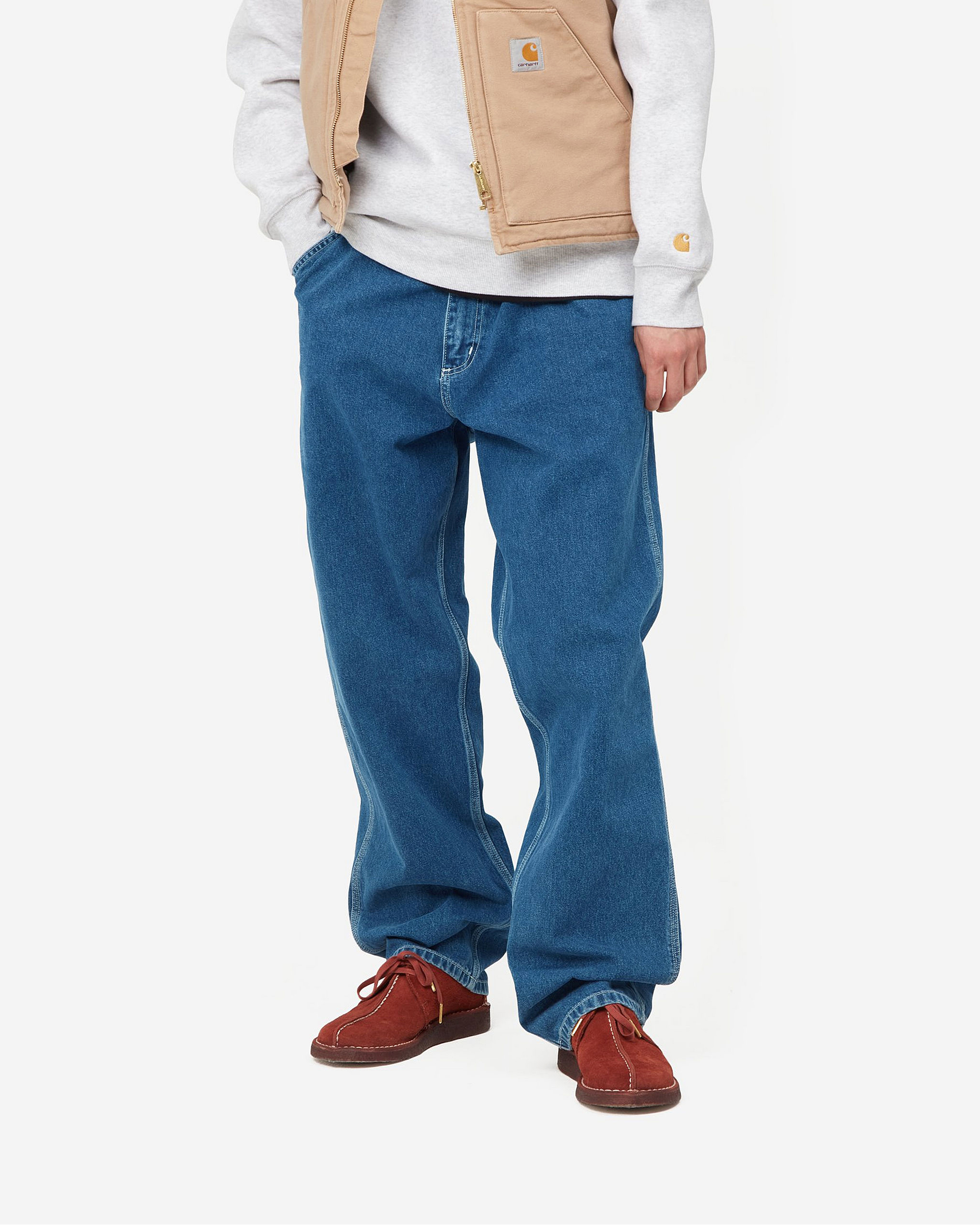 Shop Carhartt Jeans Simple Pant Blue In 0106