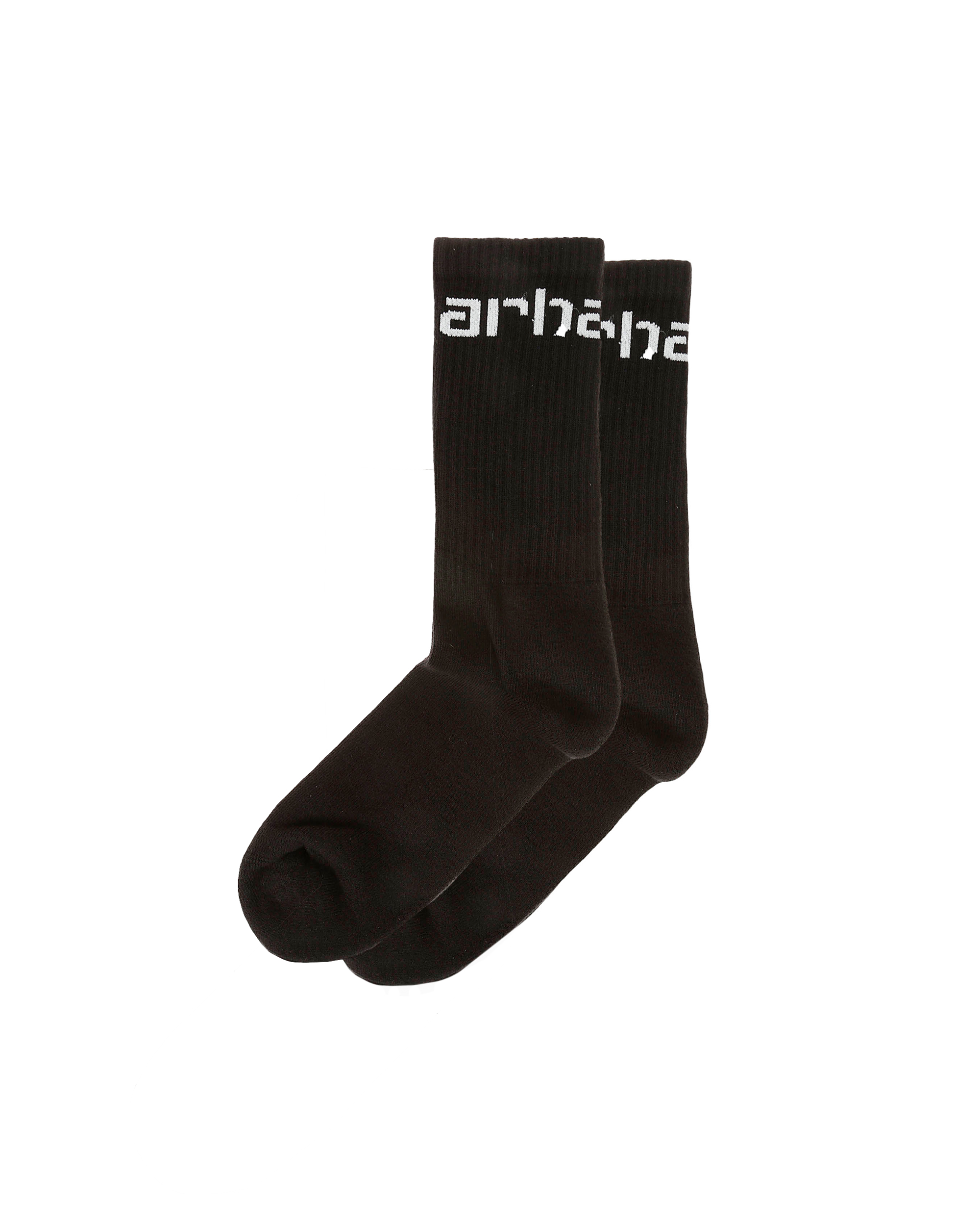 Shop Carhartt Black/white Graphic Logo Socks In 0d2xxblack / White