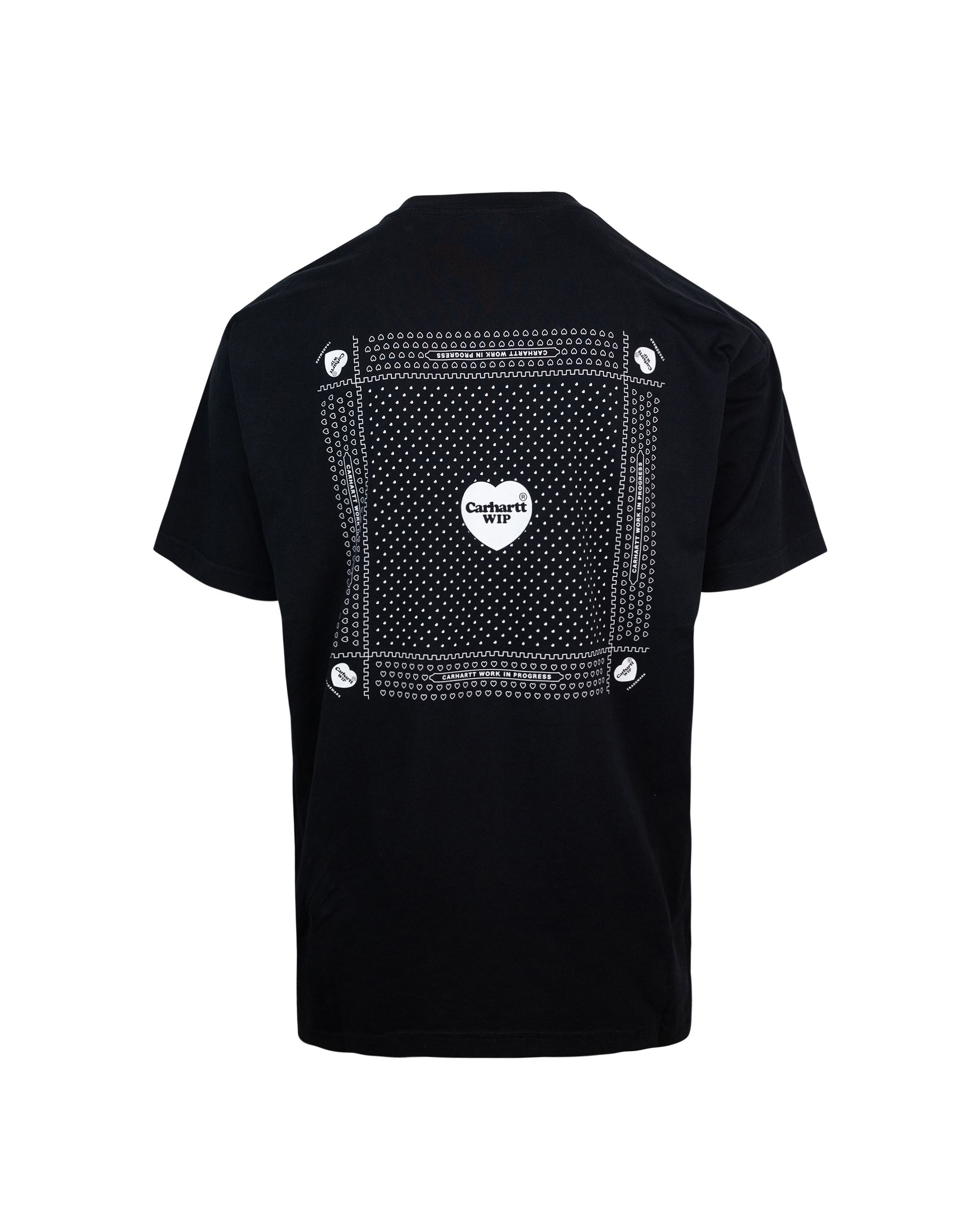 Shop Carhartt T-shirt Heart Bandana Nera In 0d206
