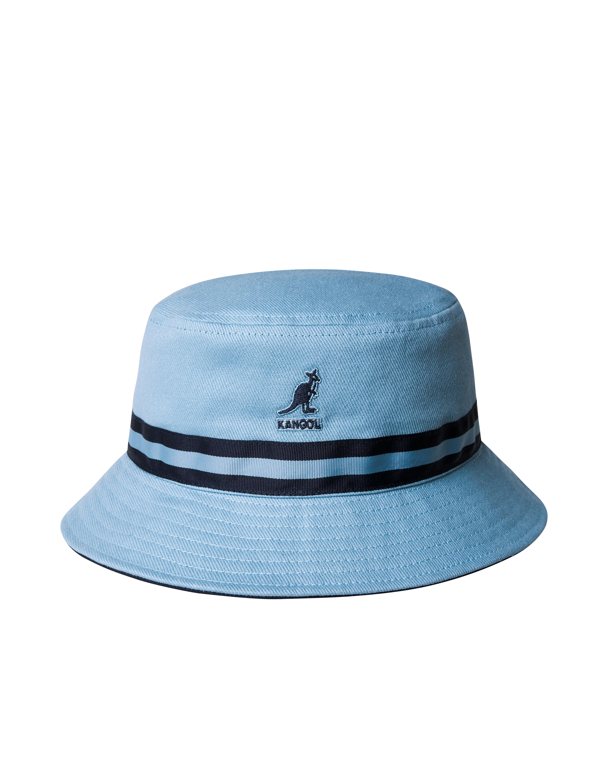 Shop Kangol Stripe Lahinch Blue Hat In Lt Blue