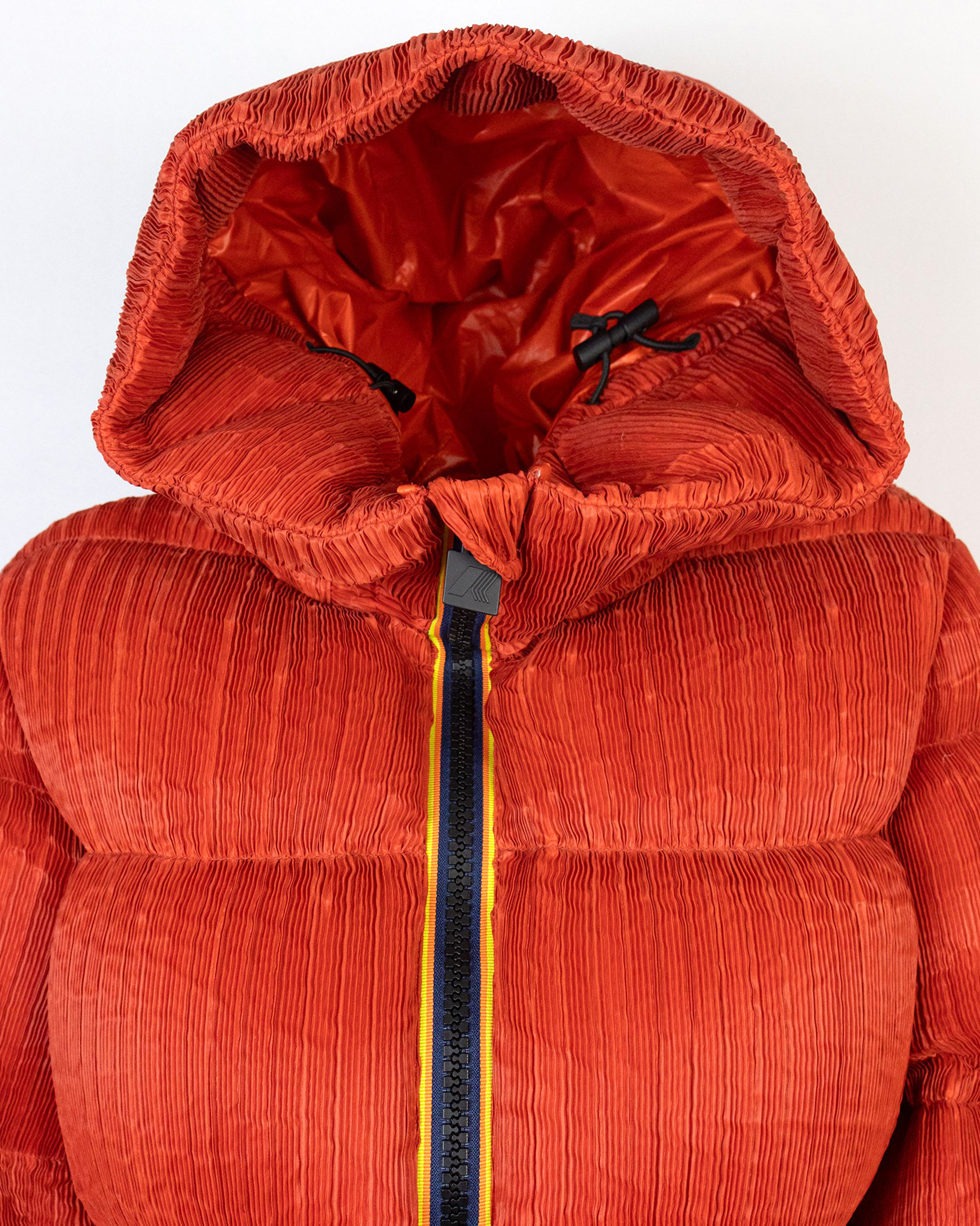 Shop K-way R&d Brien Orange Pleated Jacket In A00