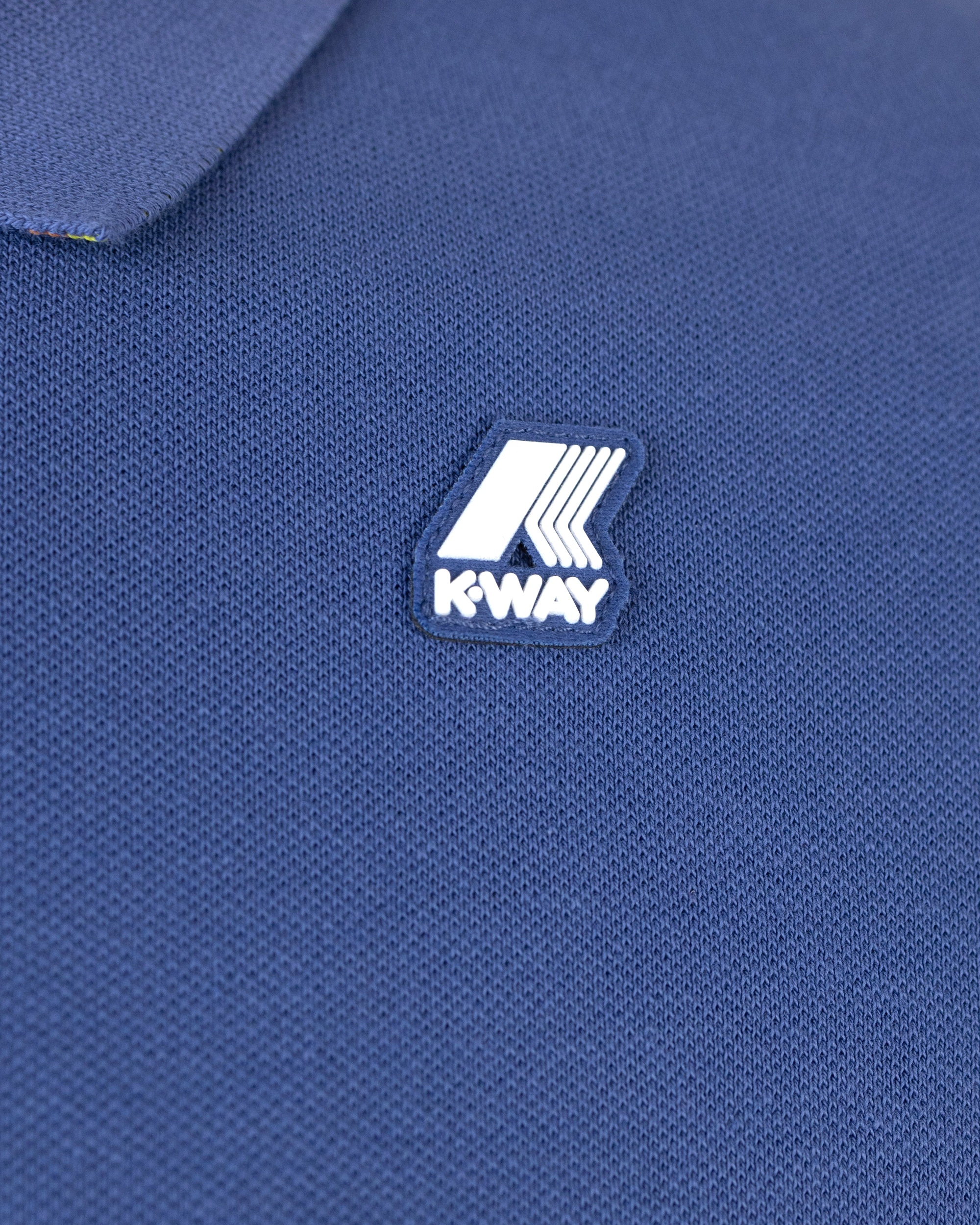 Shop K-way Vincent Blue Fiord Polo Shirt In P35blue Fiord