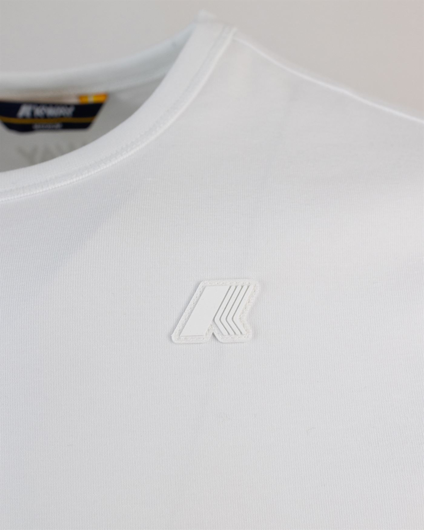 Shop K-way T-shirt Adam Stretch Jersey White In 001white