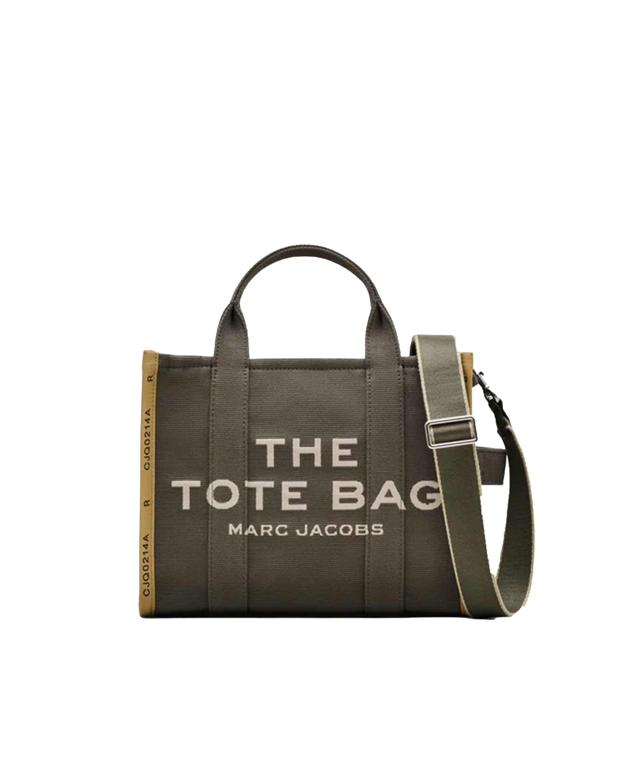 Shop Marc Jacobs The Jacquard Medium Tote Bag Bronze Green In 365