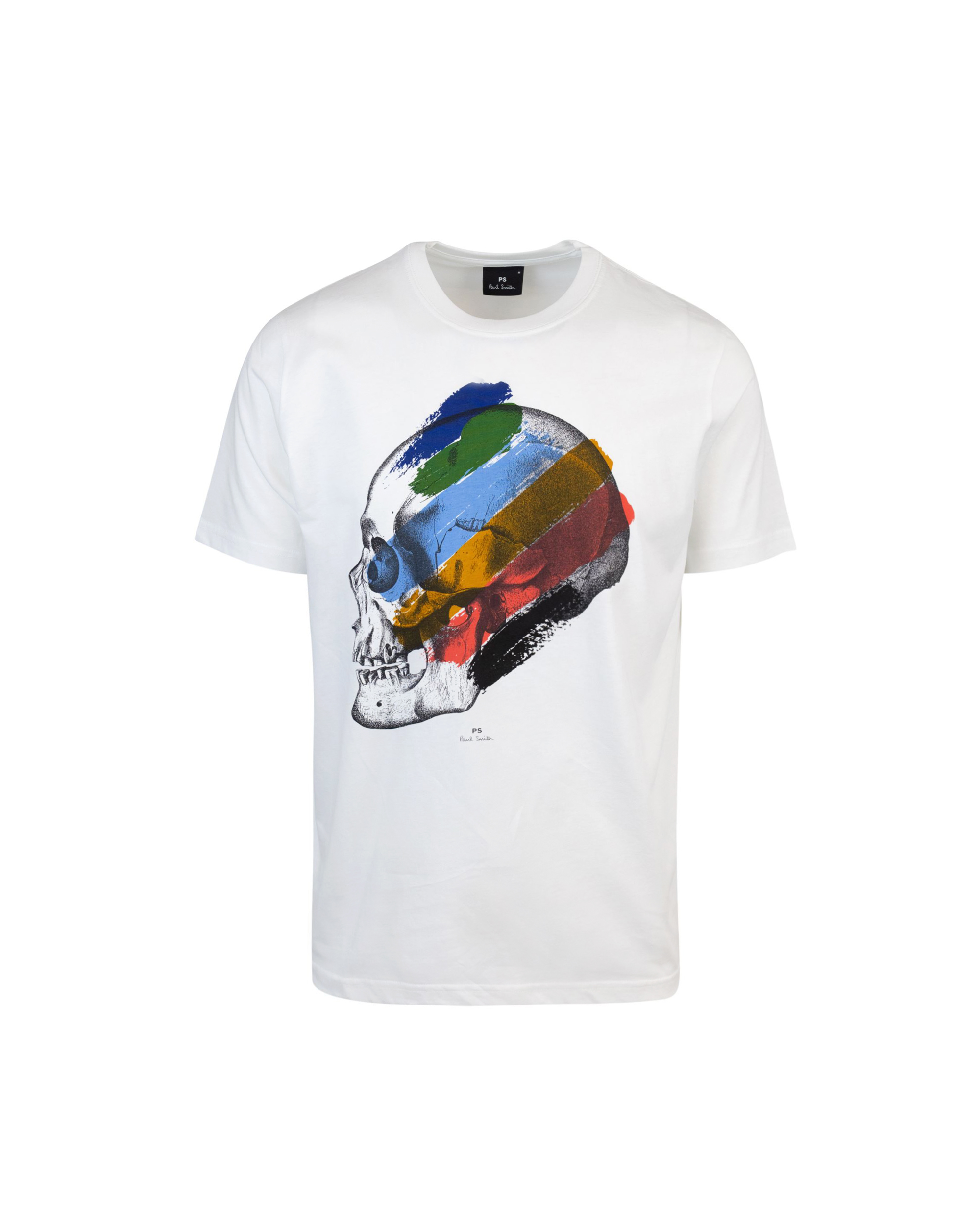 Shop Ps By Paul Smith T-shirt Stripe Skull In 01white