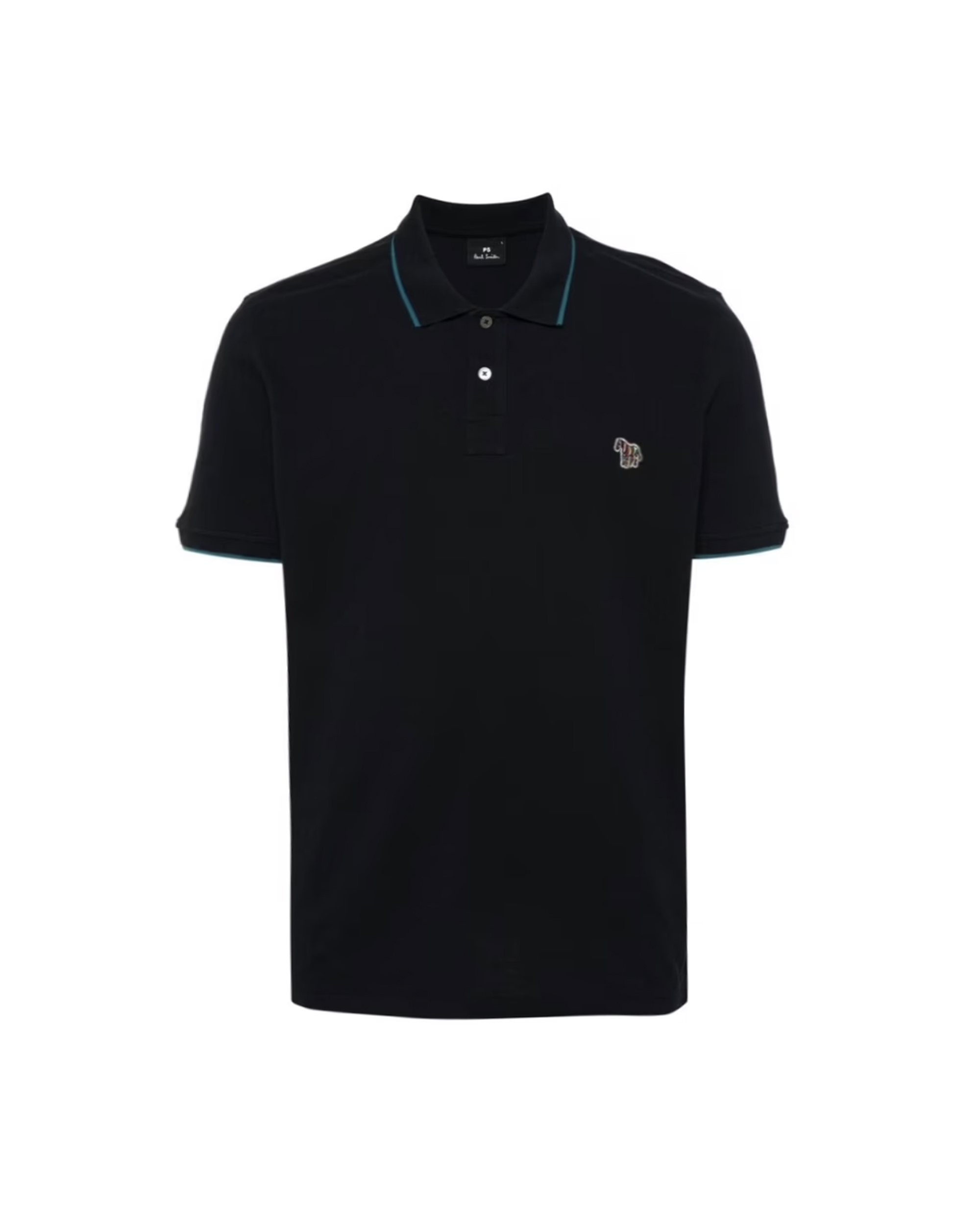 Shop Ps By Paul Smith Basic Polo Shirt With Zebra Embroidery In 49very Dark Navy