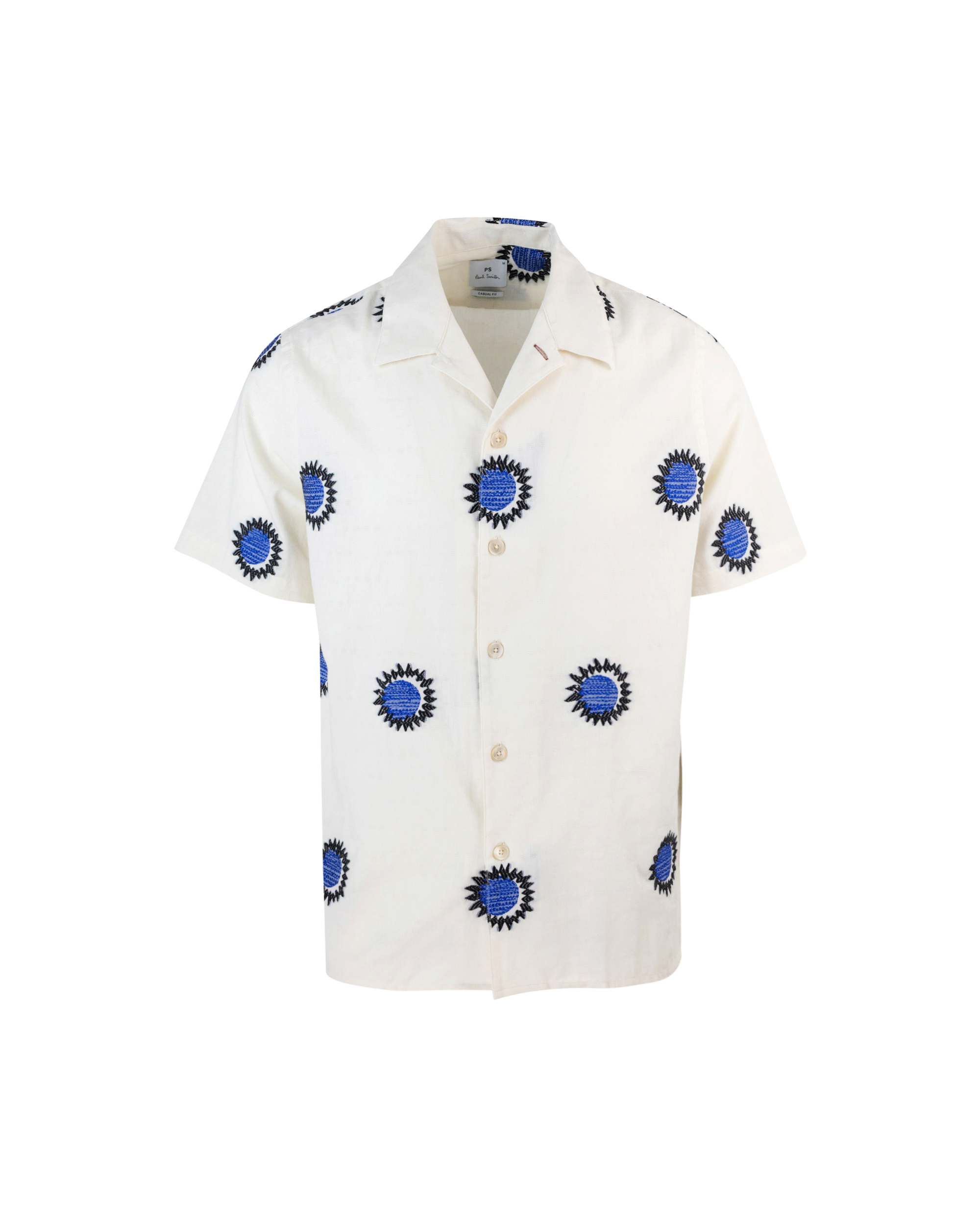 Shop Ps By Paul Smith Sun Shirt In Fil Coupé In 40light Blue