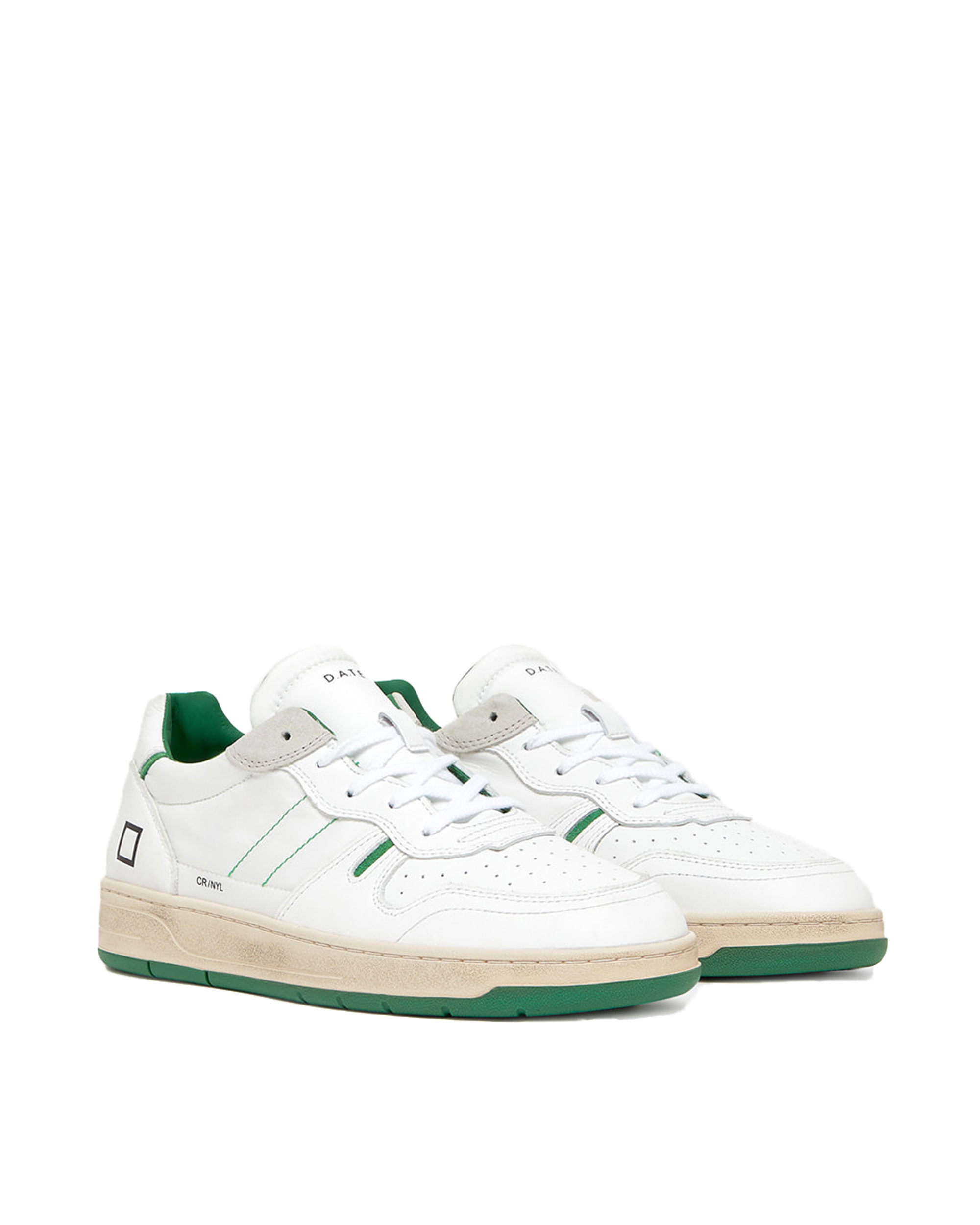 Shop Date Sneaker Court 2.0 Nylon White Green In White-green