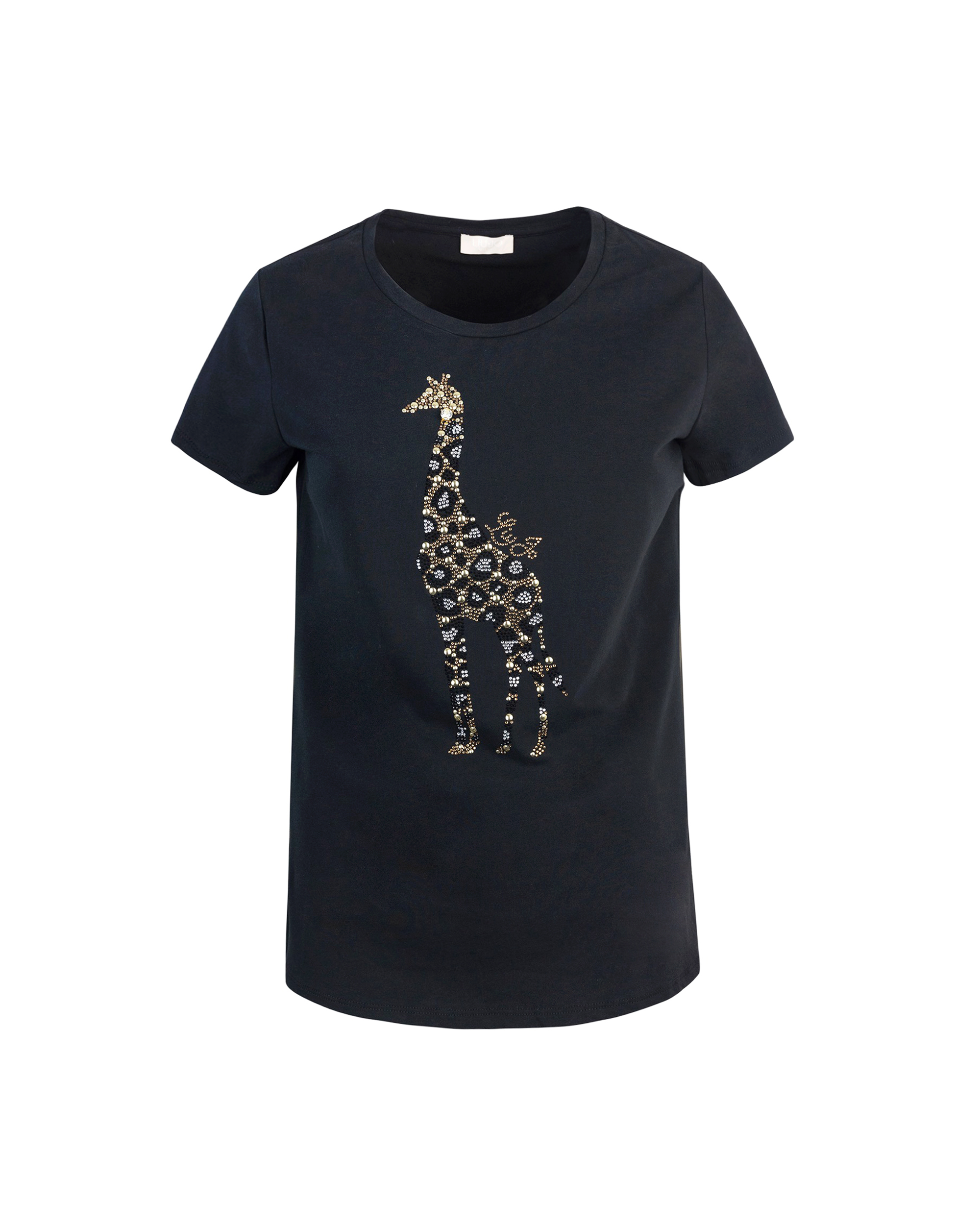 Liu •jo T-shirt Con Stampa E Applicazioni In N9304nero Giraffe
