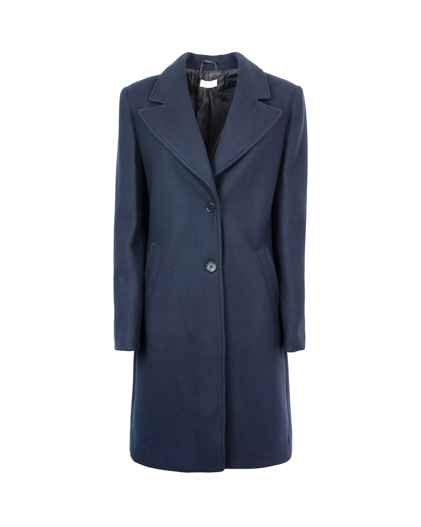 Shop Liu •jo Blue Wool Blend Coat In 93921