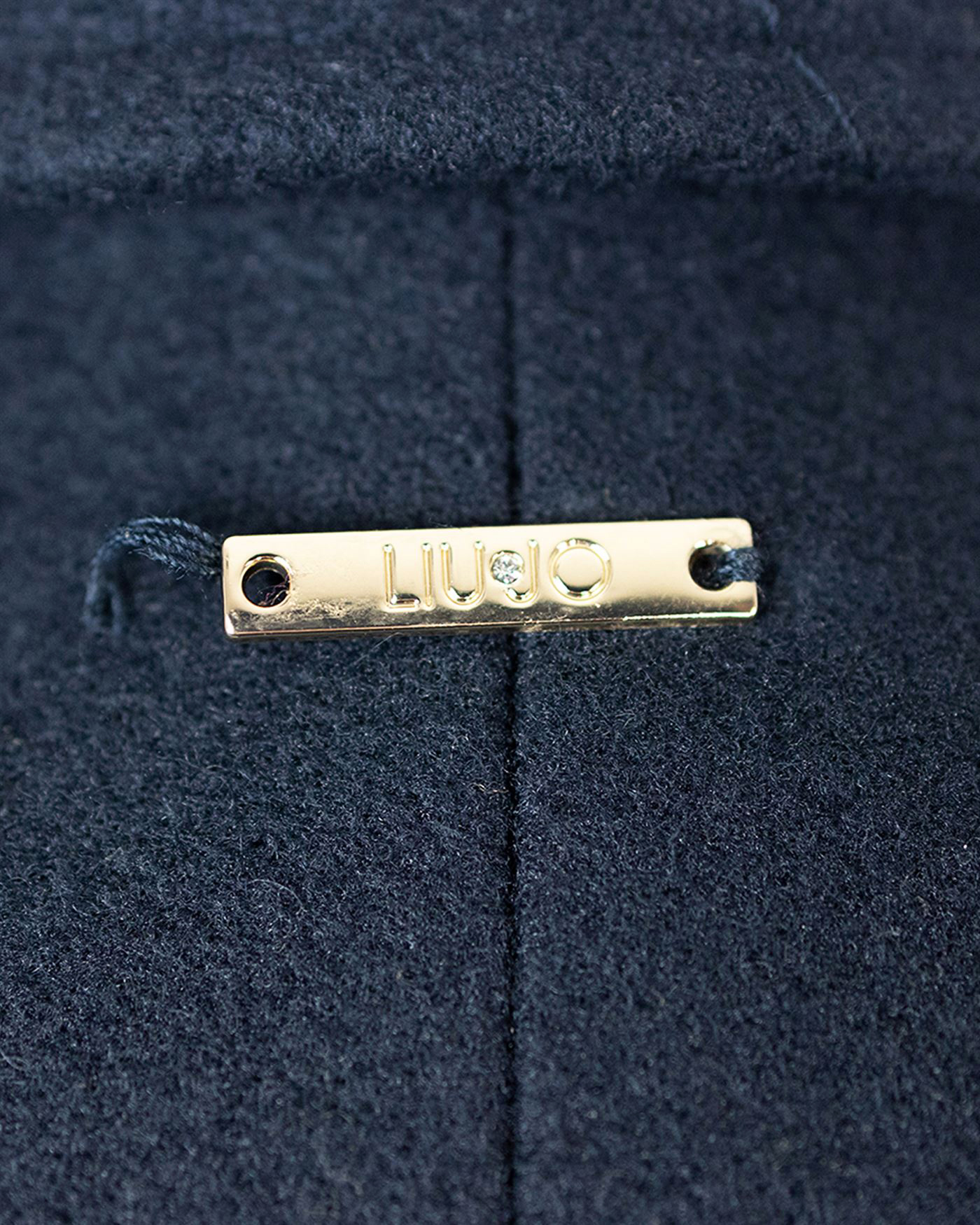 Shop Liu •jo Blue Wool Blend Coat In 93921