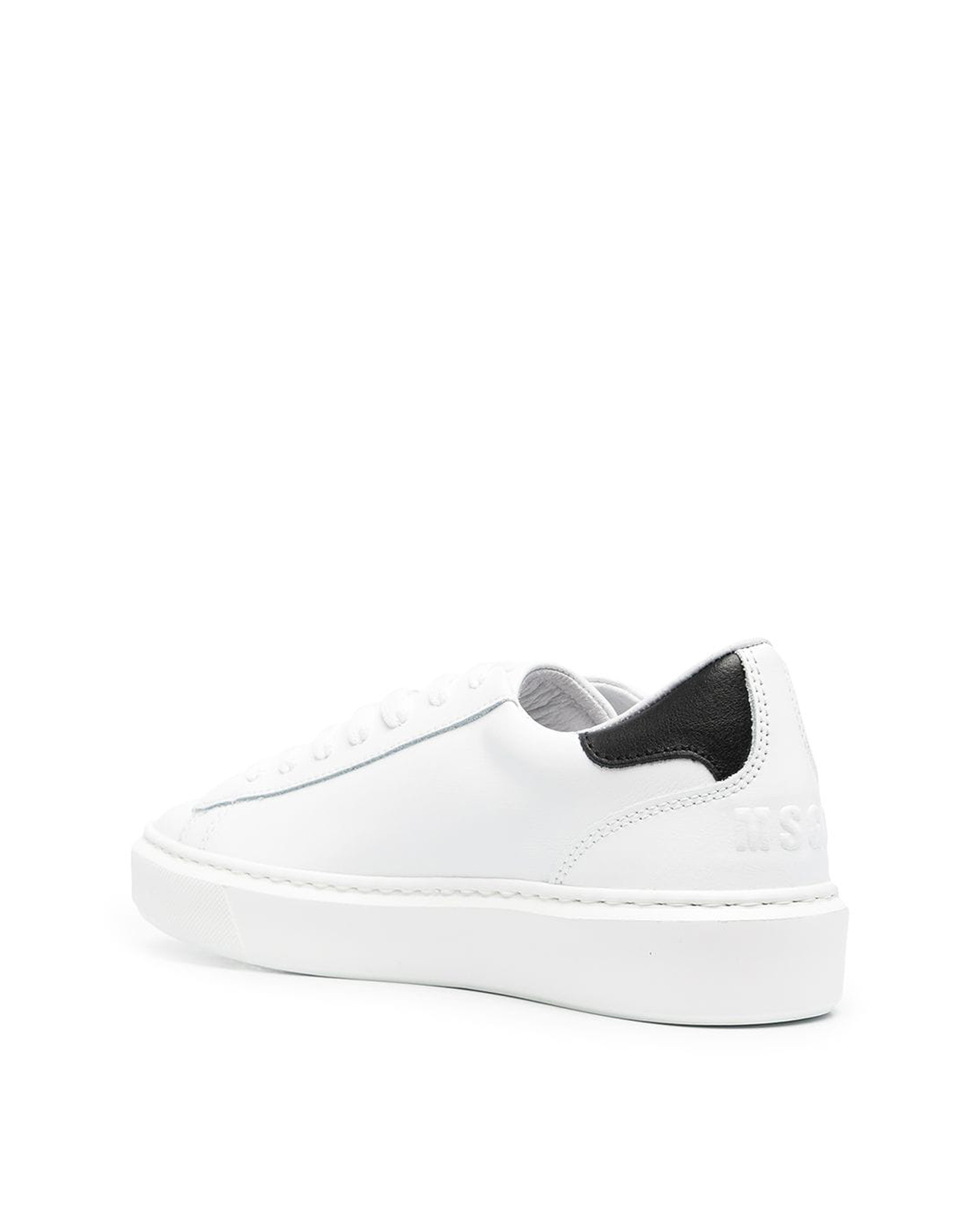 Shop Msgm White Sneakers With Logo In 99