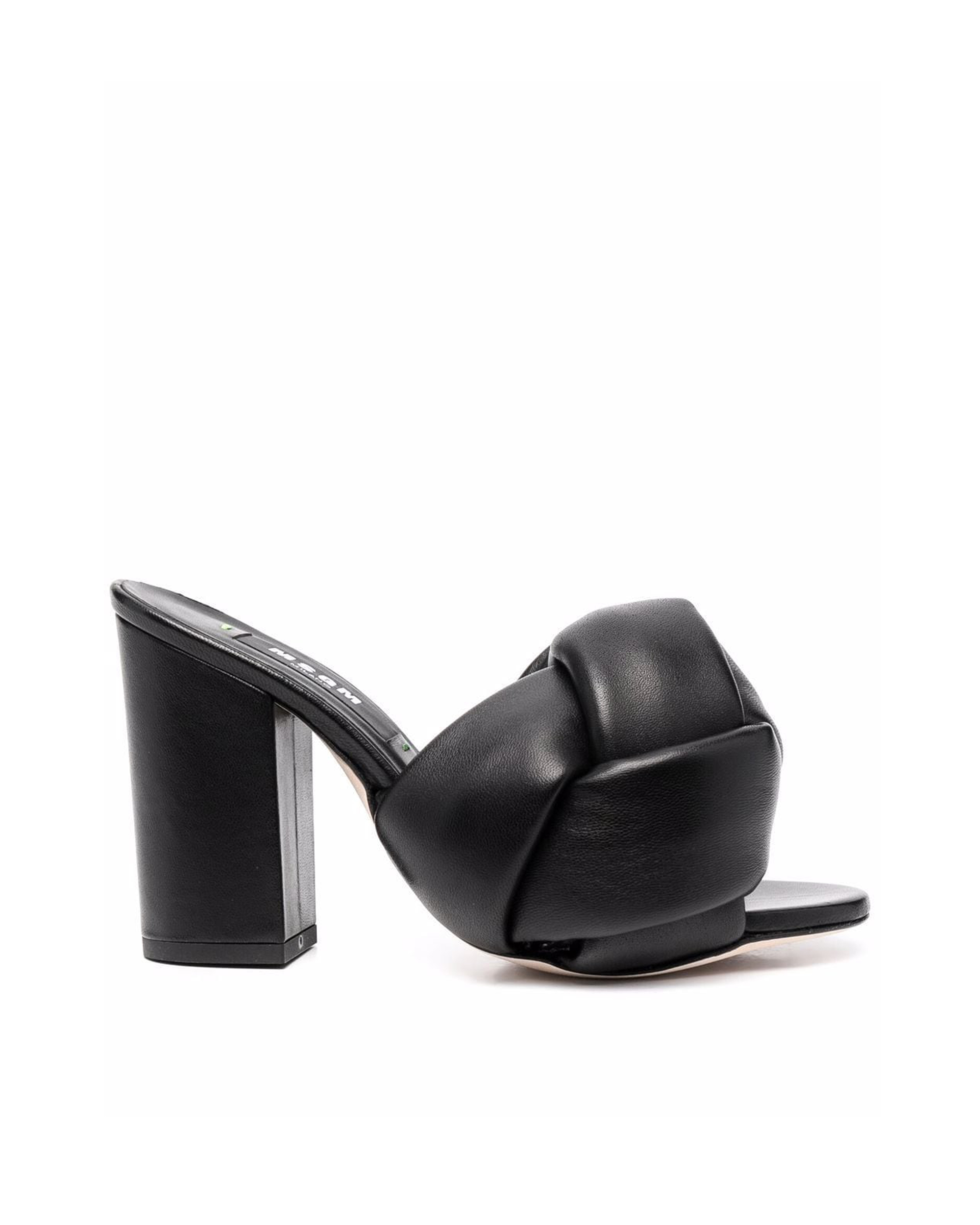 Shop Msgm Mules Sandal With Knot In 99