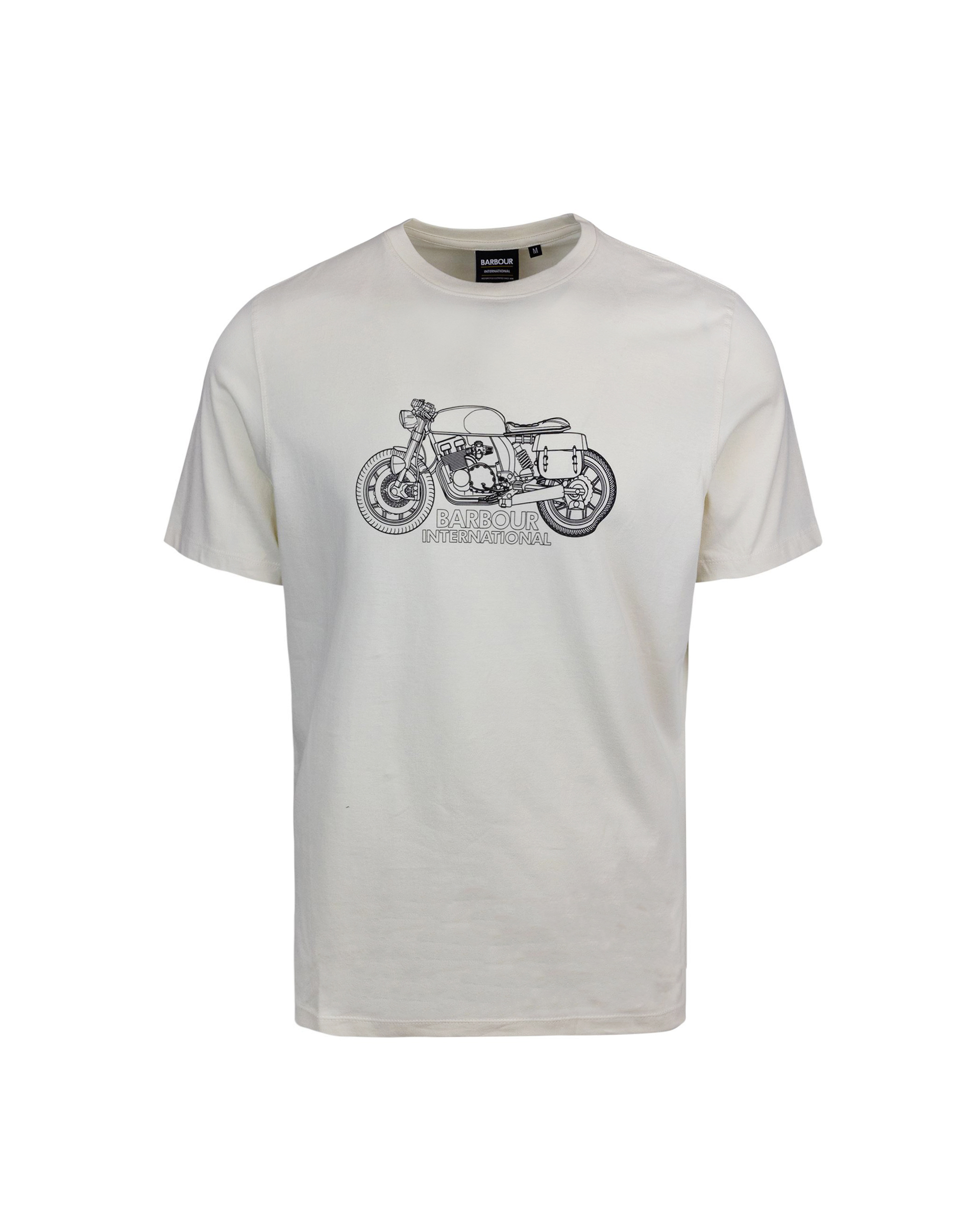 Barbour International T-shirt Colgrove Motor Grigio Chiaro In Cr11